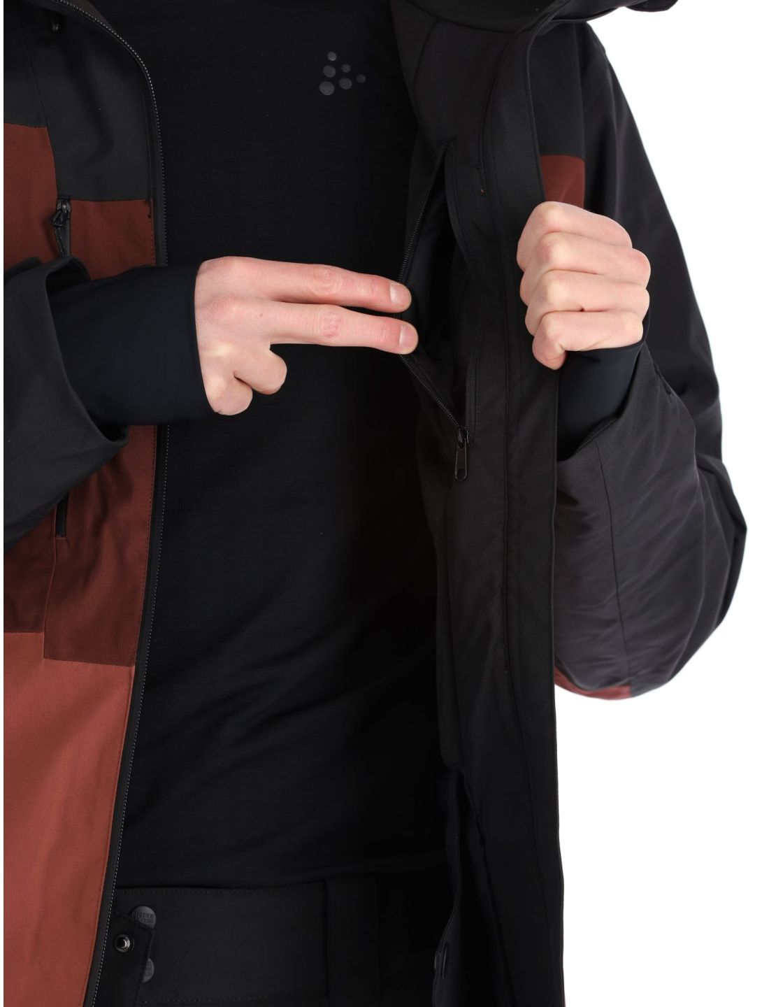 Picture, Object ski jacket men Andorra-Black black, burgundy 