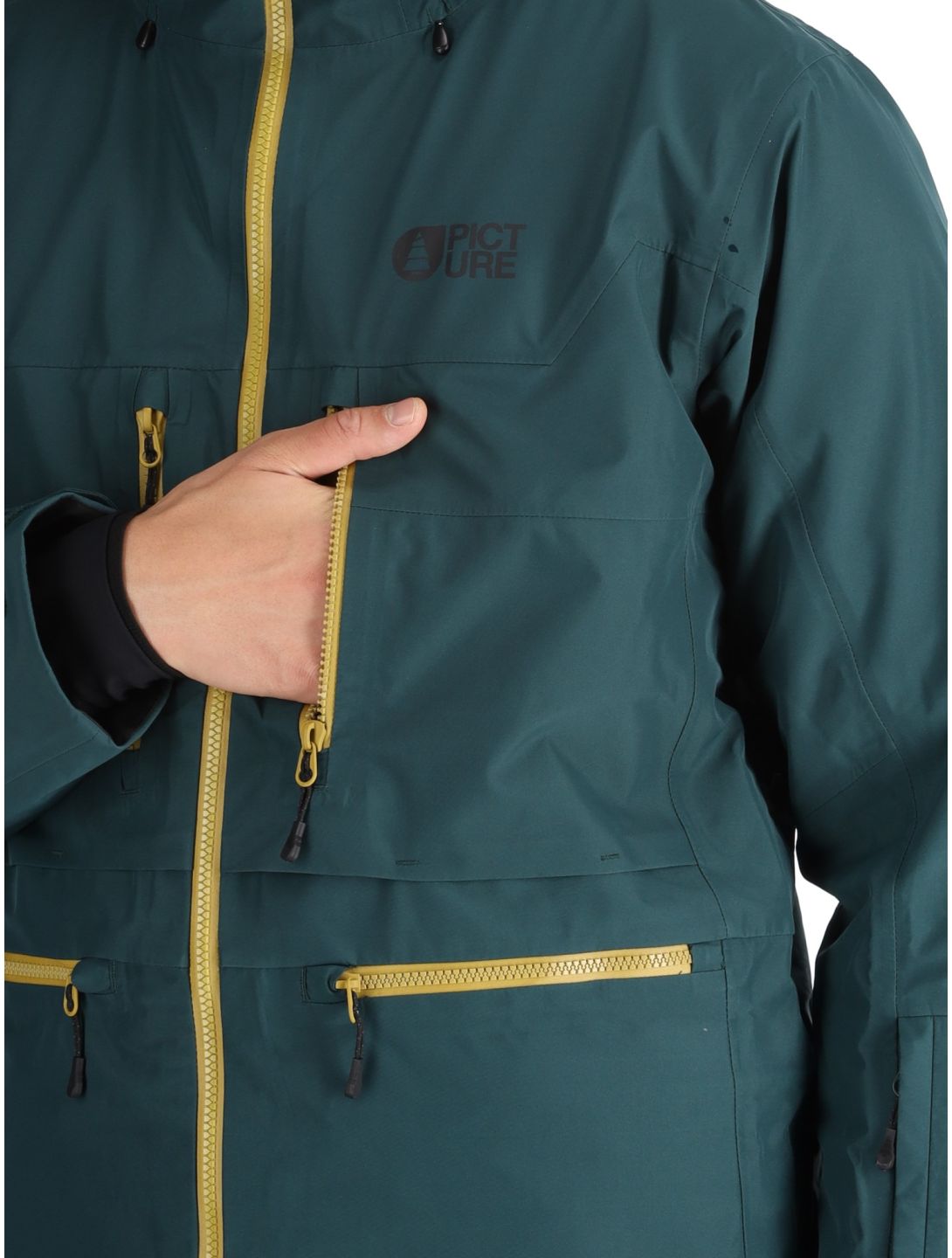 Picture, Ozonn 3L hardshell ski jacket men Ponderosa Pine green 