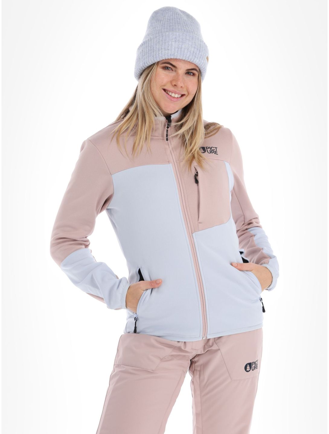 Picture, Rommana Fleece jacket women Ice Melt blue, pink 