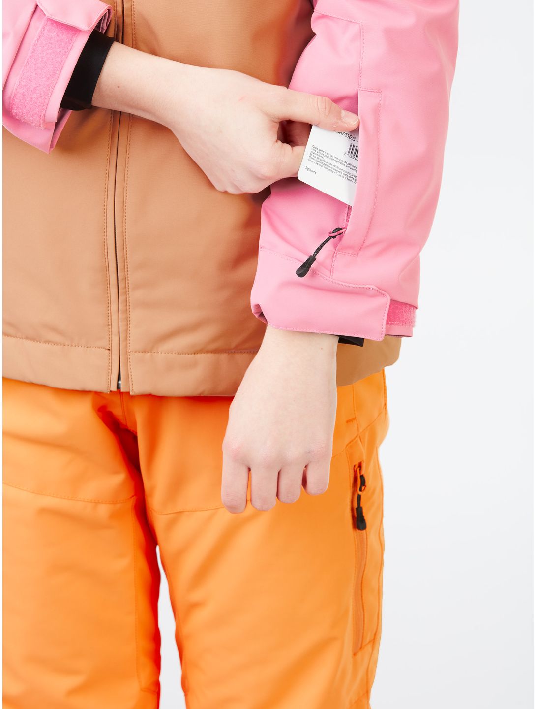 Picture, Seady ski jacket kids Latte beige, orange, pink 