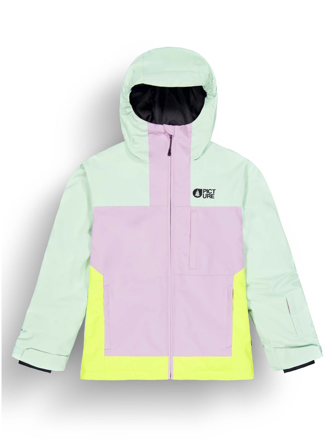 Picture, Seady ski jacket kids Silt Green Orchid Acid green, pink 