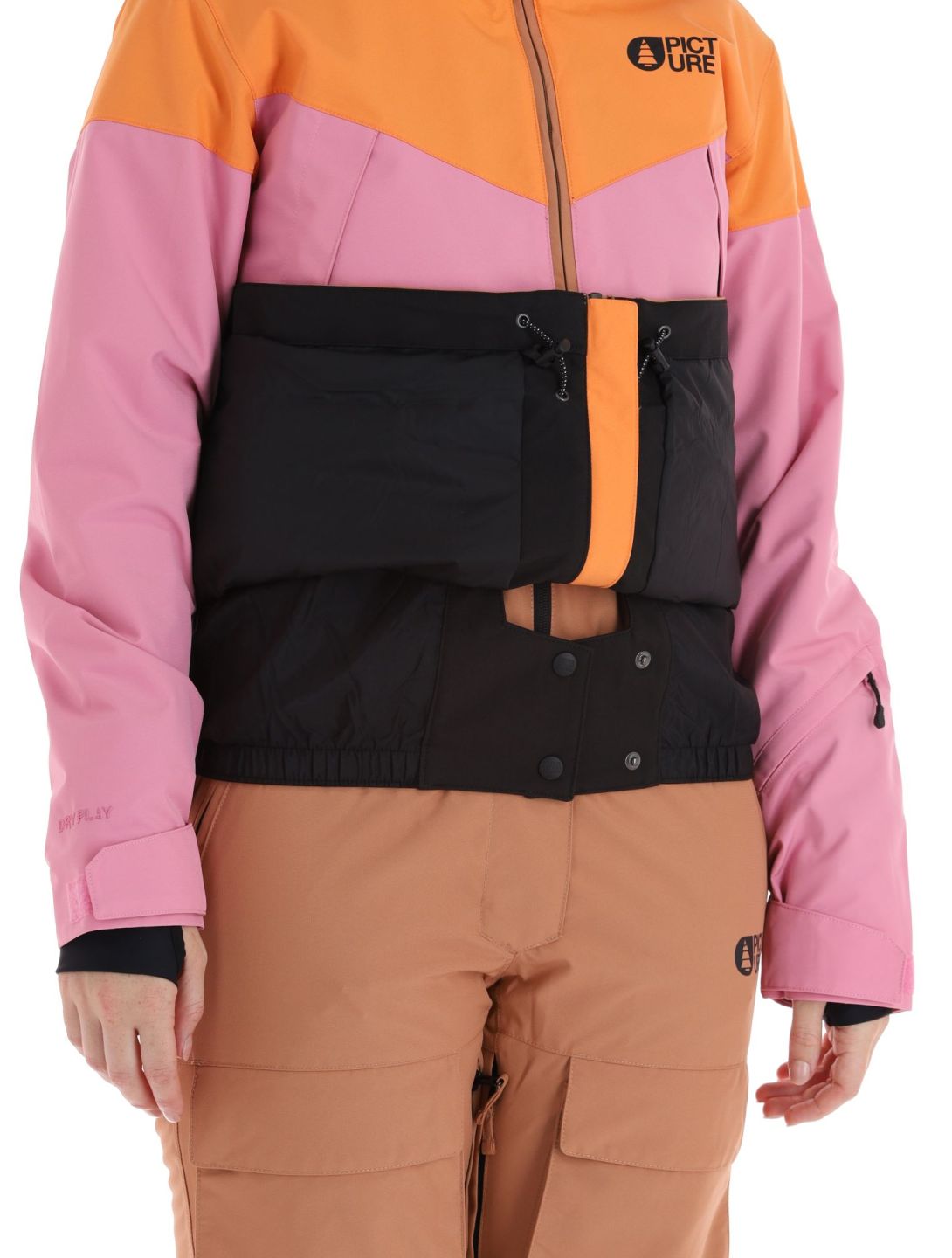 Picture, Seakrest ski jacket women Latte beige, orange, pink 