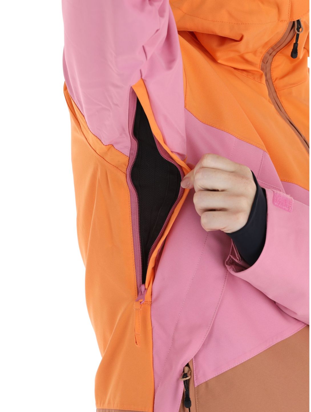 Picture, Seakrest ski jacket women Latte beige, orange, pink 