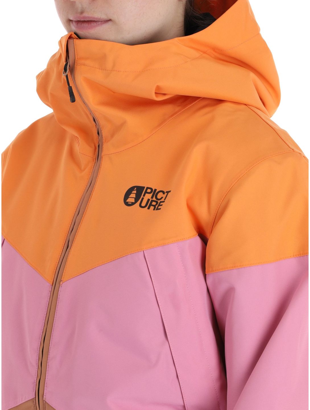 Picture, Seakrest ski jacket women Latte beige, orange, pink 