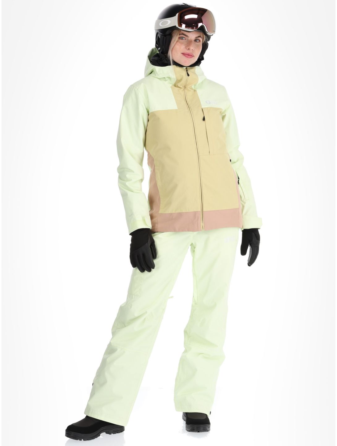 Picture, Seakrest ski jacket women Lime Cream Hemp Roebuck brown, green 