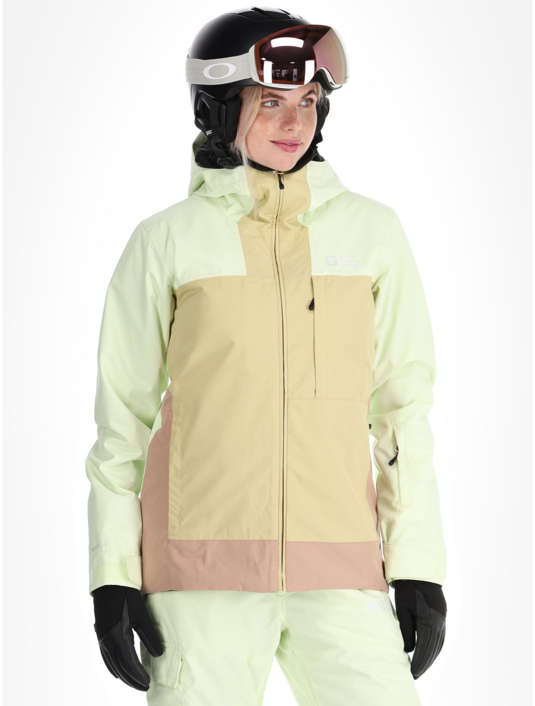 Picture, Seakrest ski jacket women Lime Cream Hemp Roebuck brown, green 