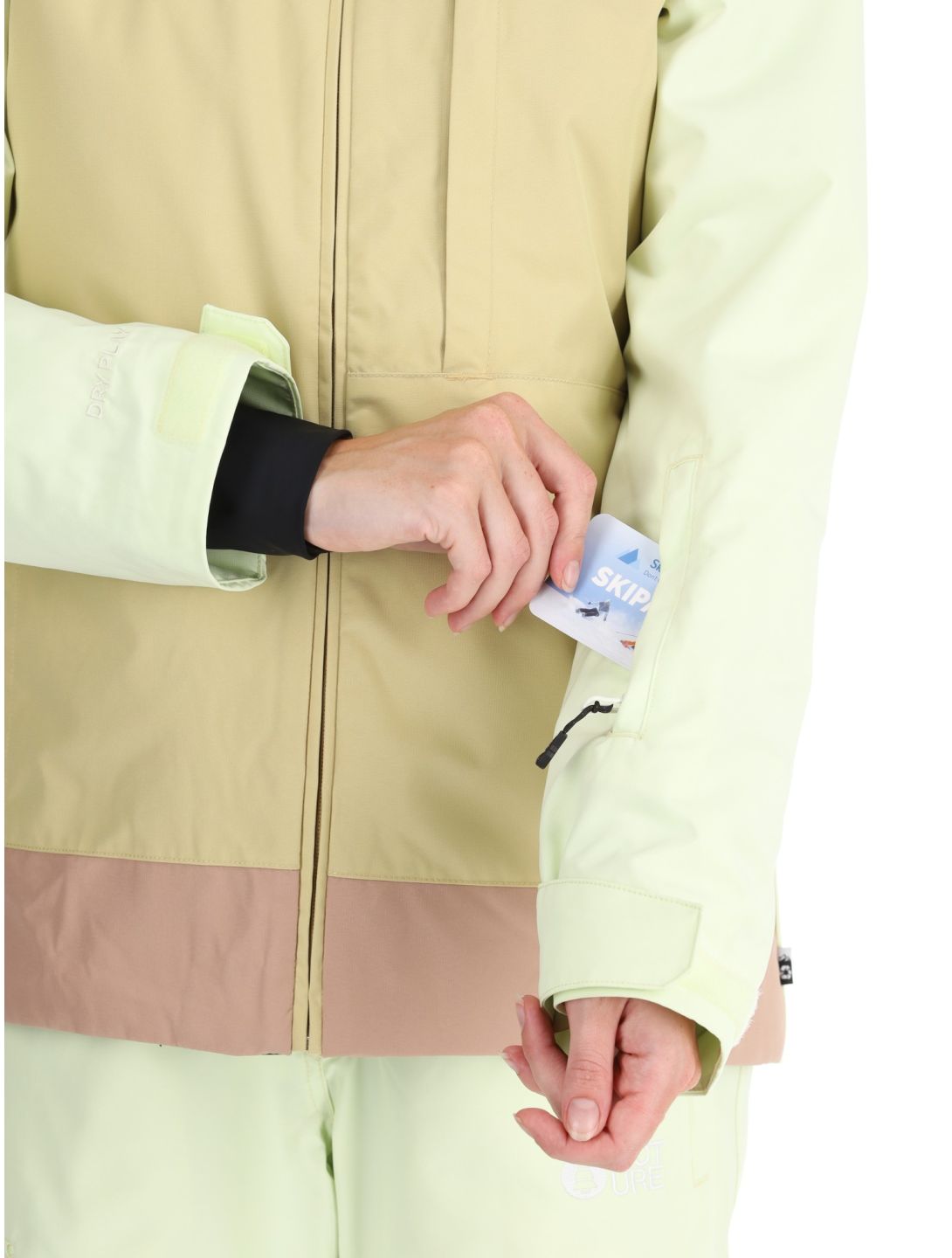 Picture, Seakrest ski jacket women Lime Cream Hemp Roebuck brown, green 