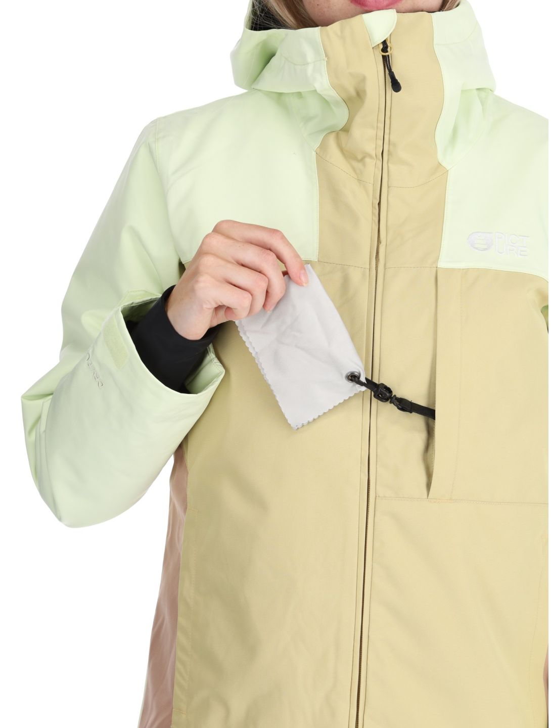 Picture, Seakrest ski jacket women Lime Cream Hemp Roebuck brown, green 