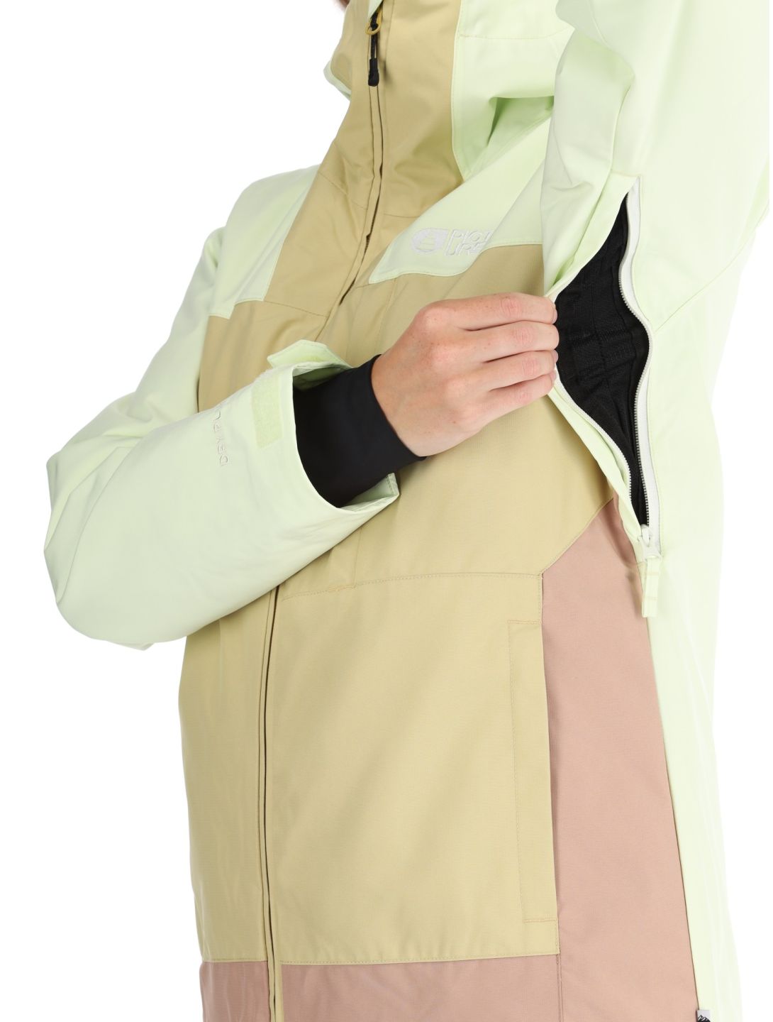 Picture, Seakrest ski jacket women Lime Cream Hemp Roebuck brown, green 