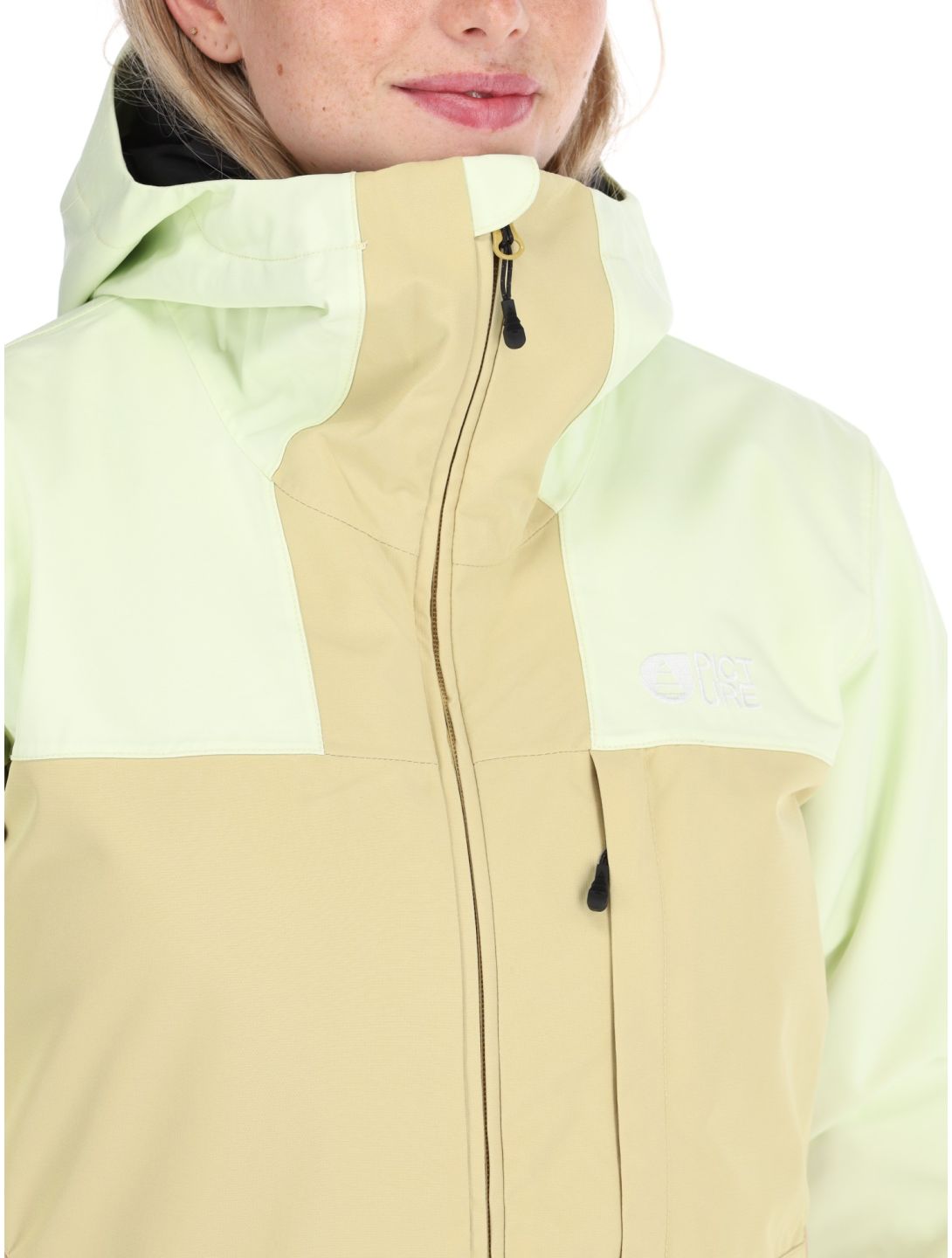 Picture, Seakrest ski jacket women Lime Cream Hemp Roebuck brown, green 