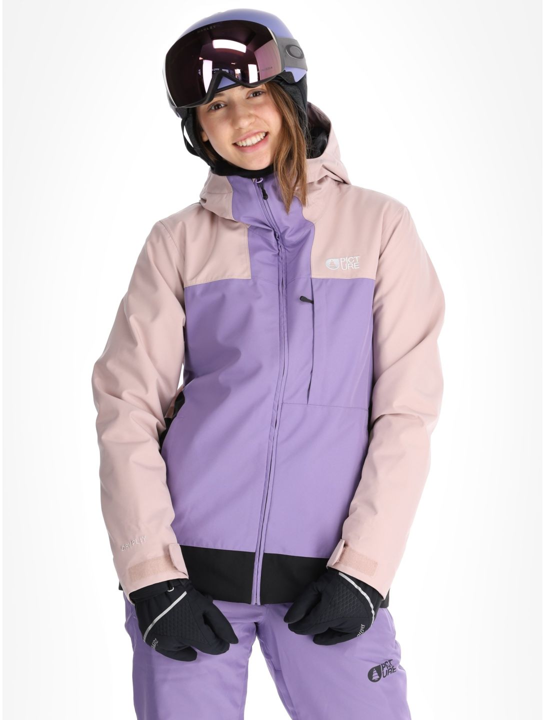 Picture, Seakrest ski jacket women Shadow Gray Paisley Purple Black black, grey, purple 