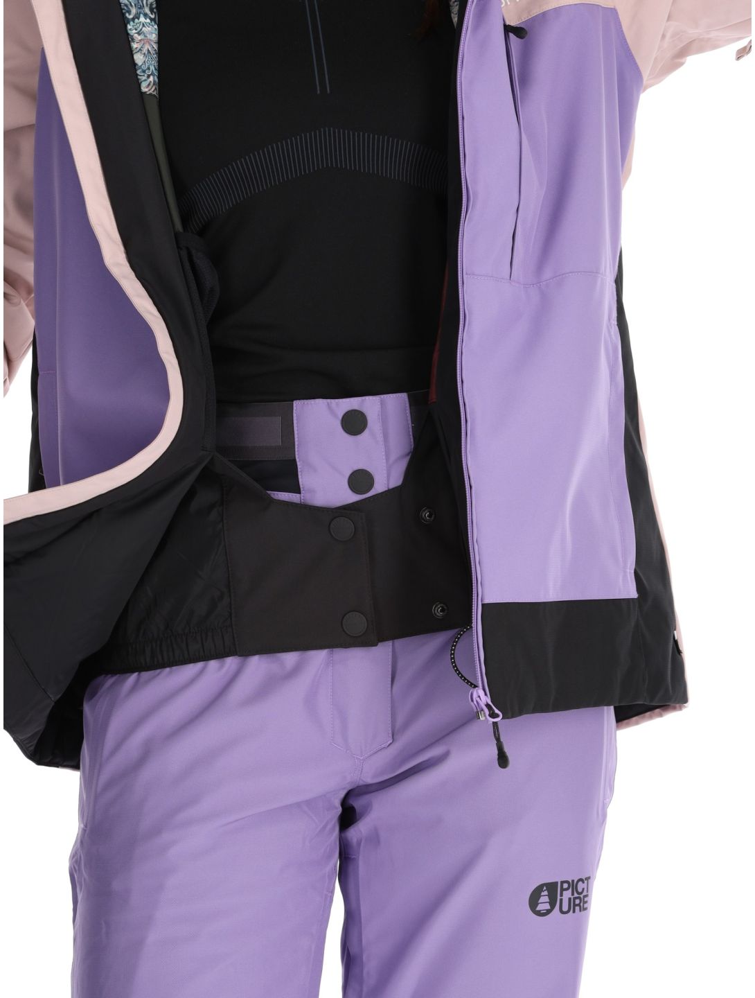 Picture, Seakrest ski jacket women Shadow Gray Paisley Purple Black black, grey, purple 