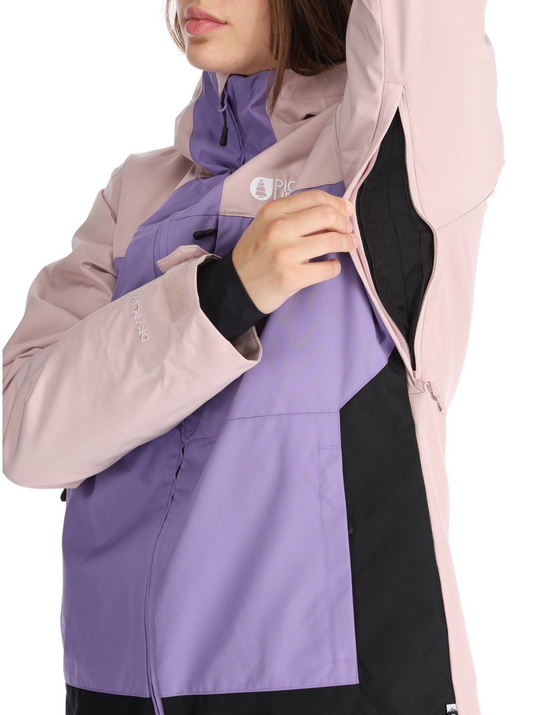 Picture, Seakrest ski jacket women Shadow Gray Paisley Purple Black black, grey, purple 