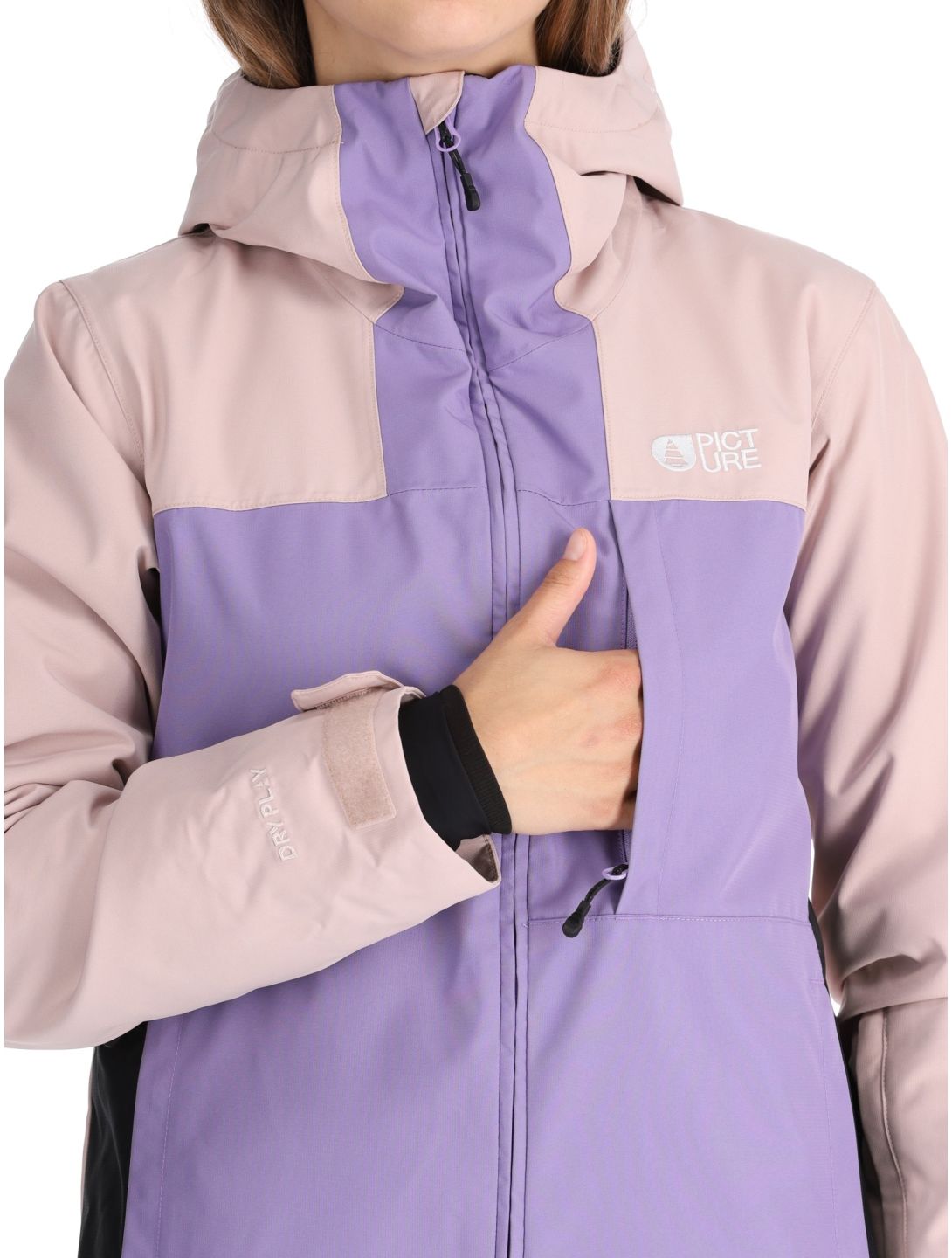 Picture, Seakrest ski jacket women Shadow Gray Paisley Purple Black black, grey, purple 