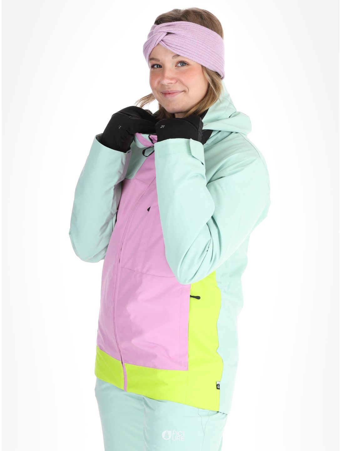 Picture, Seakrest ski jacket women Silt Green Orchid Acid Lime grey, pink 