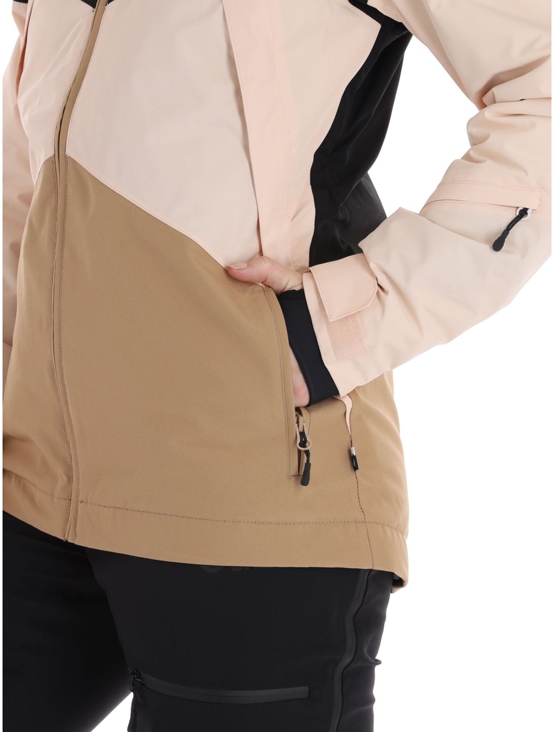 Picture, Seakrest ski jacket women Tannin-Black beige, black 