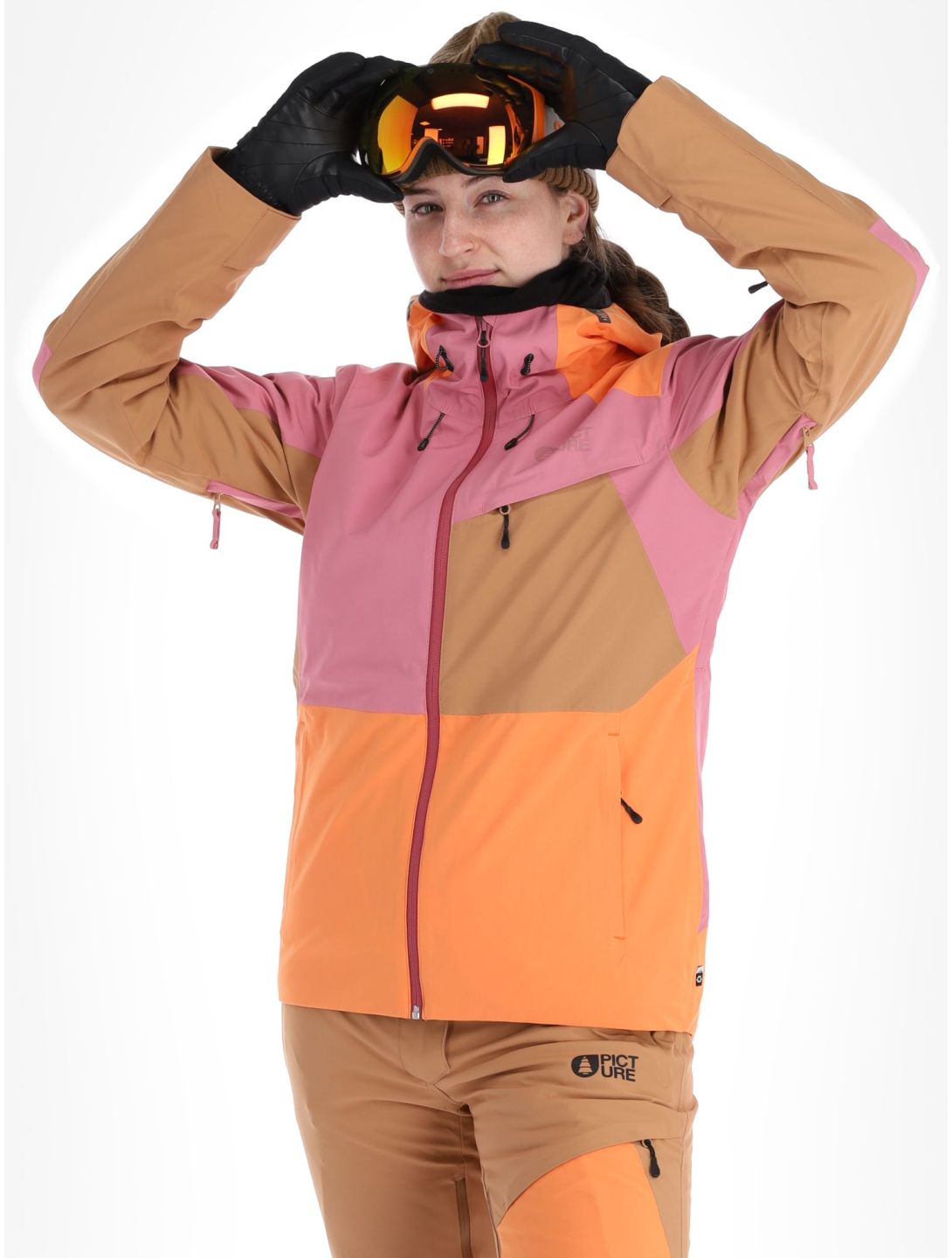 Picture, Seen ski jacket women Cashmere Rose beige, orange, pink 