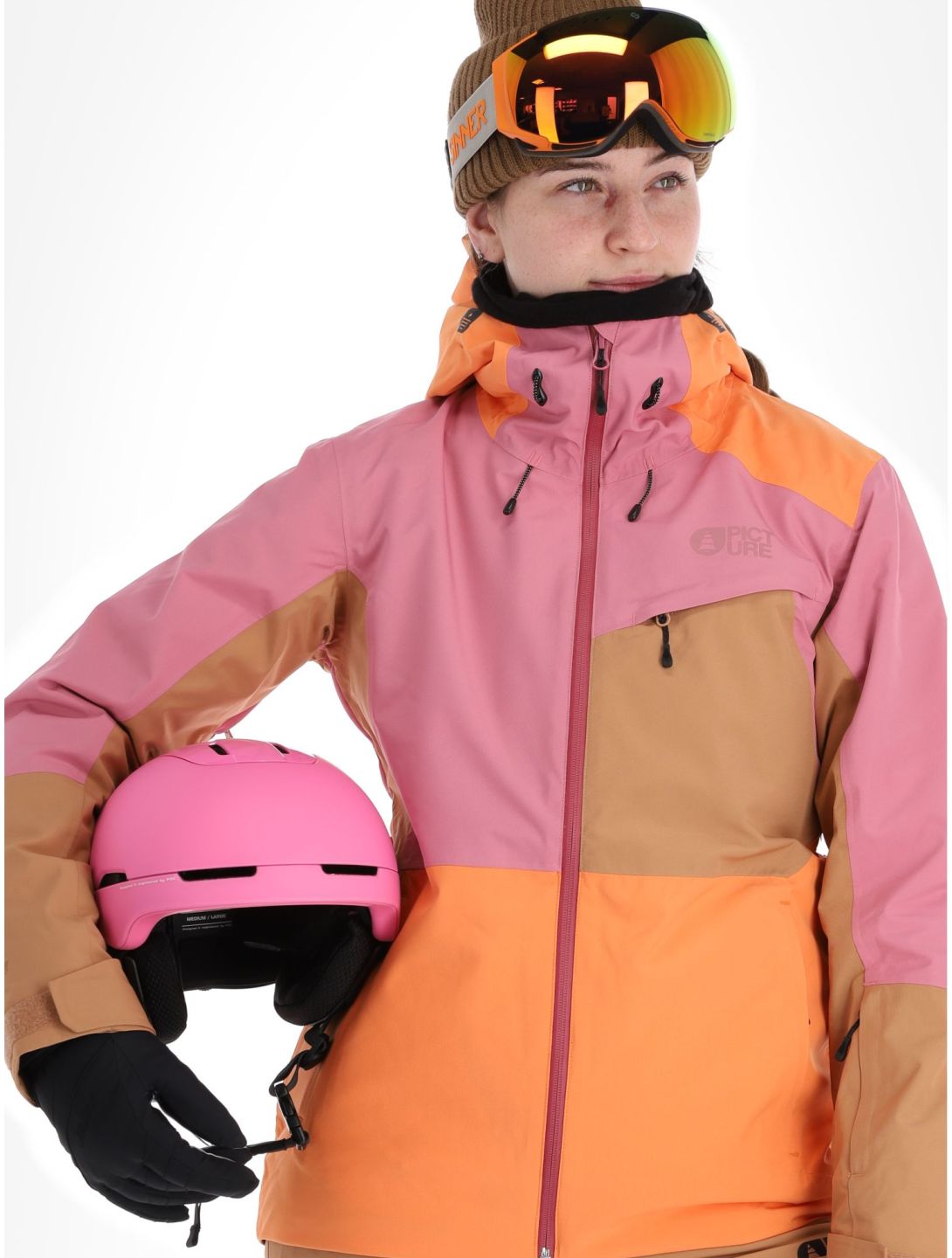 Picture, Seen ski jacket women Cashmere Rose beige, orange, pink 