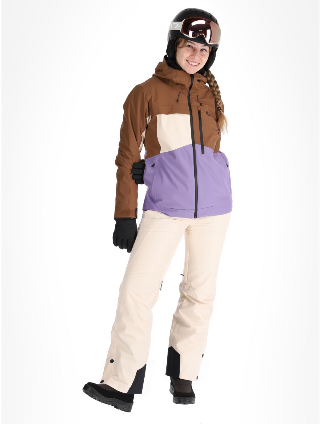 Picture, Seen ski jacket women Cocoa Brown Vanilla Paisley Purple beige, brown, purple 