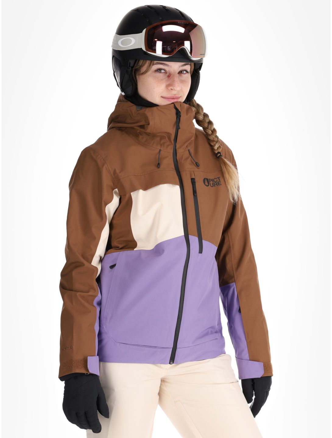 Picture, Seen ski jacket women Cocoa Brown Vanilla Paisley Purple beige, brown, purple 