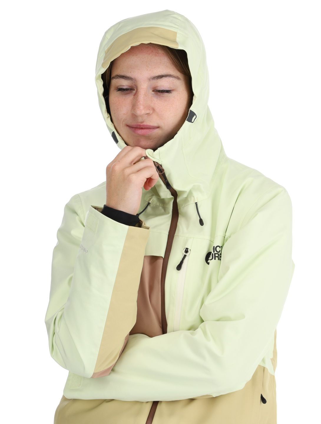 Picture, Seen ski jacket women Lime Cream Hemp Roebuck brown, green 