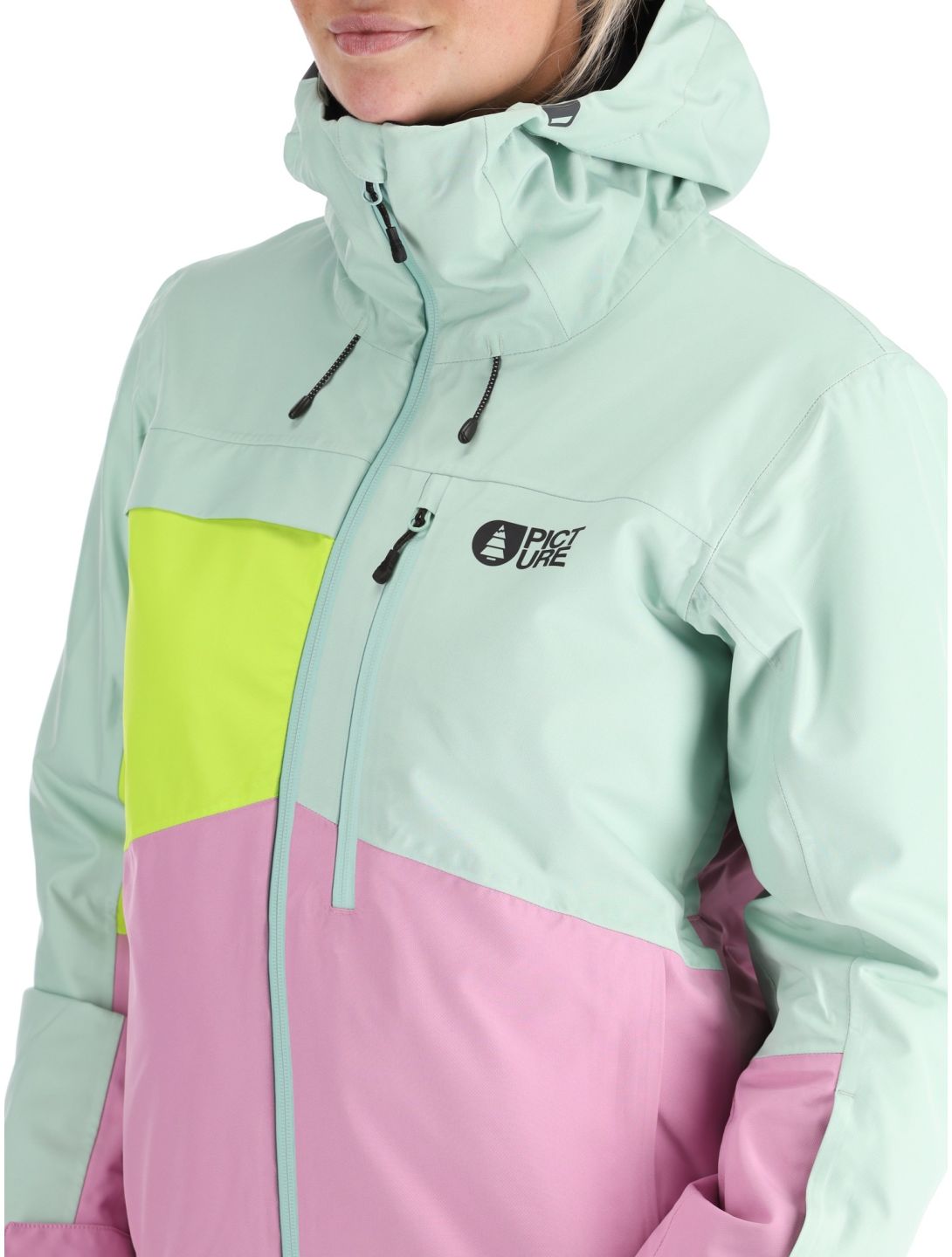 Picture, Seen ski jacket women Silt Green Acid Lime Orchid green, pink 