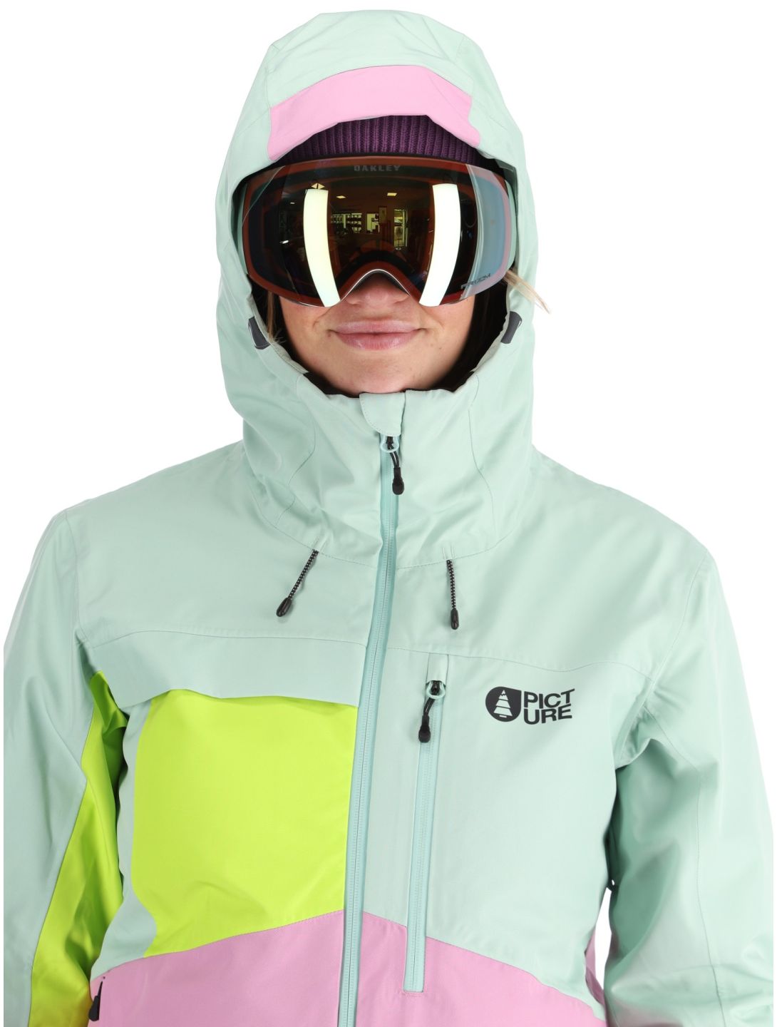 Picture, Seen ski jacket women Silt Green Acid Lime Orchid green, pink 