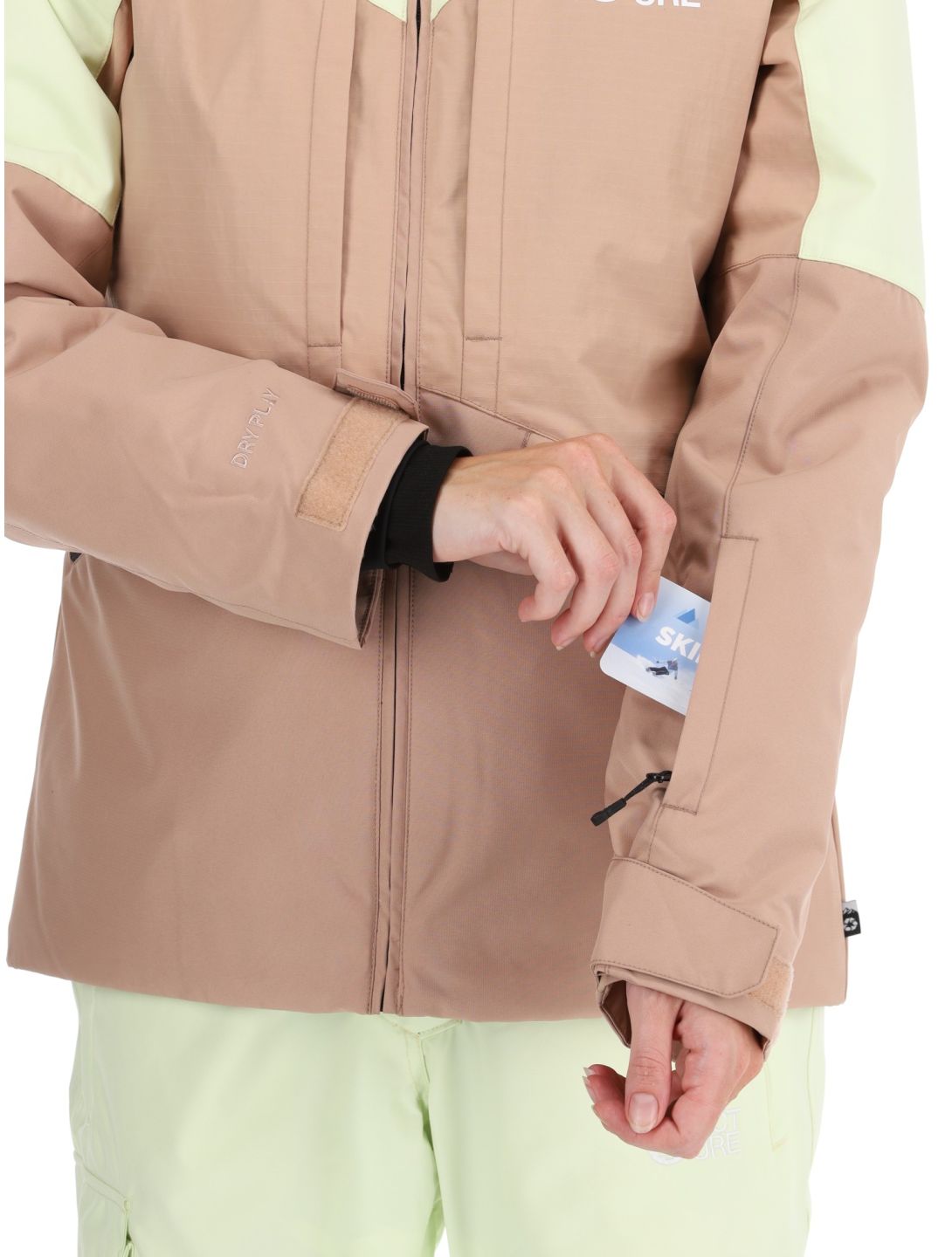 Picture, Sitkah ski jacket women Lime Cream Roebuck brown, green 