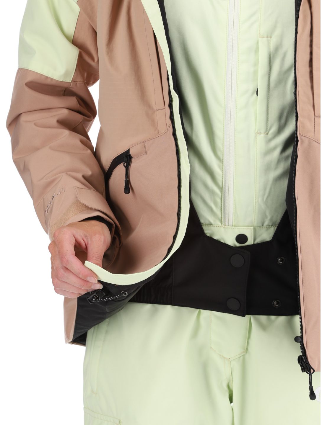 Picture, Sitkah ski jacket women Lime Cream Roebuck brown, green 