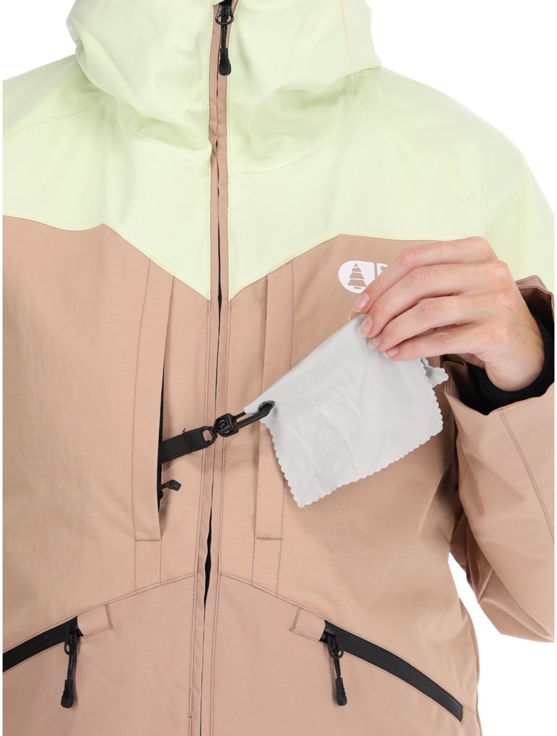 Picture, Sitkah ski jacket women Lime Cream Roebuck brown, green 