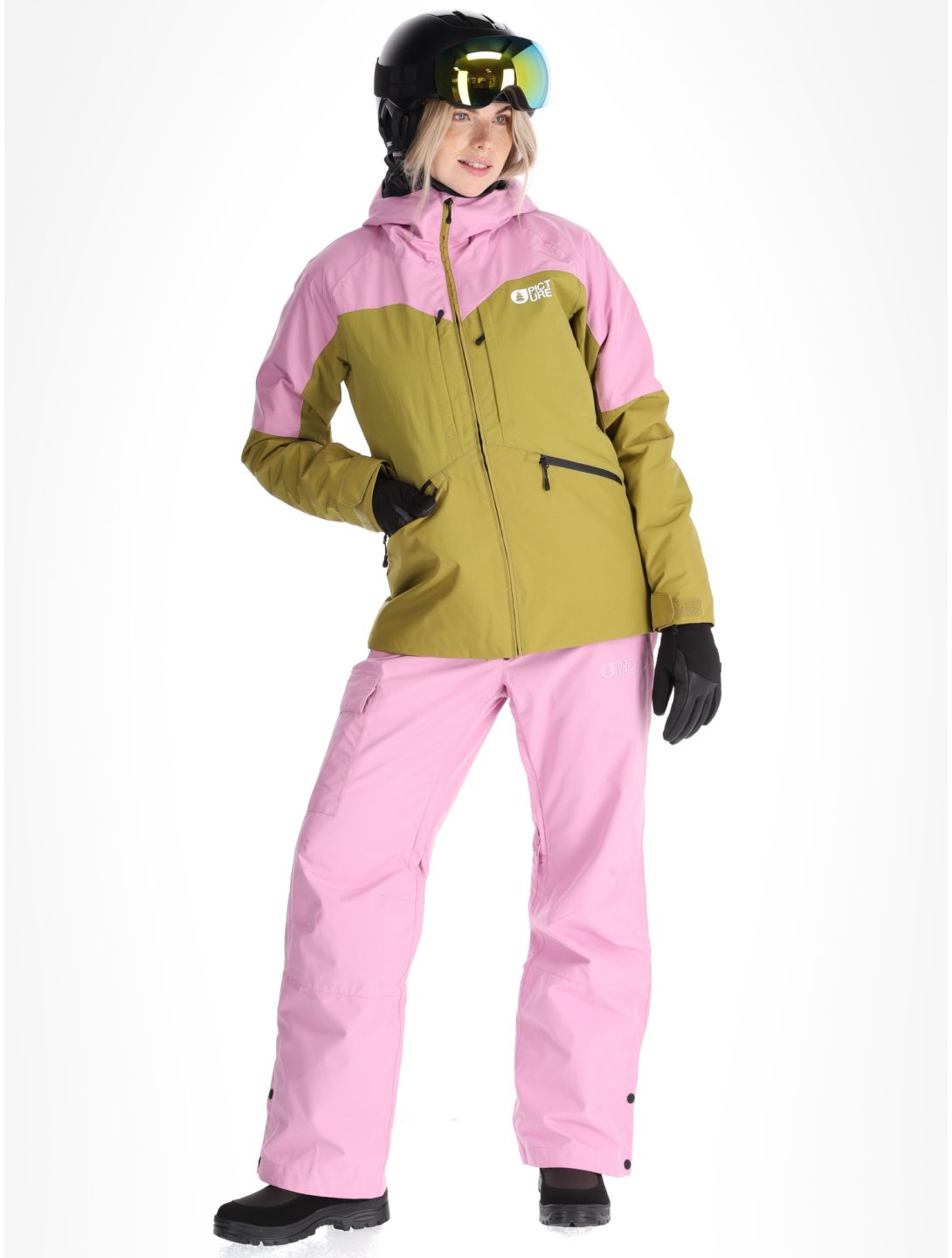 Picture, Sitkah ski jacket women Orchid Green Moss green, pink 