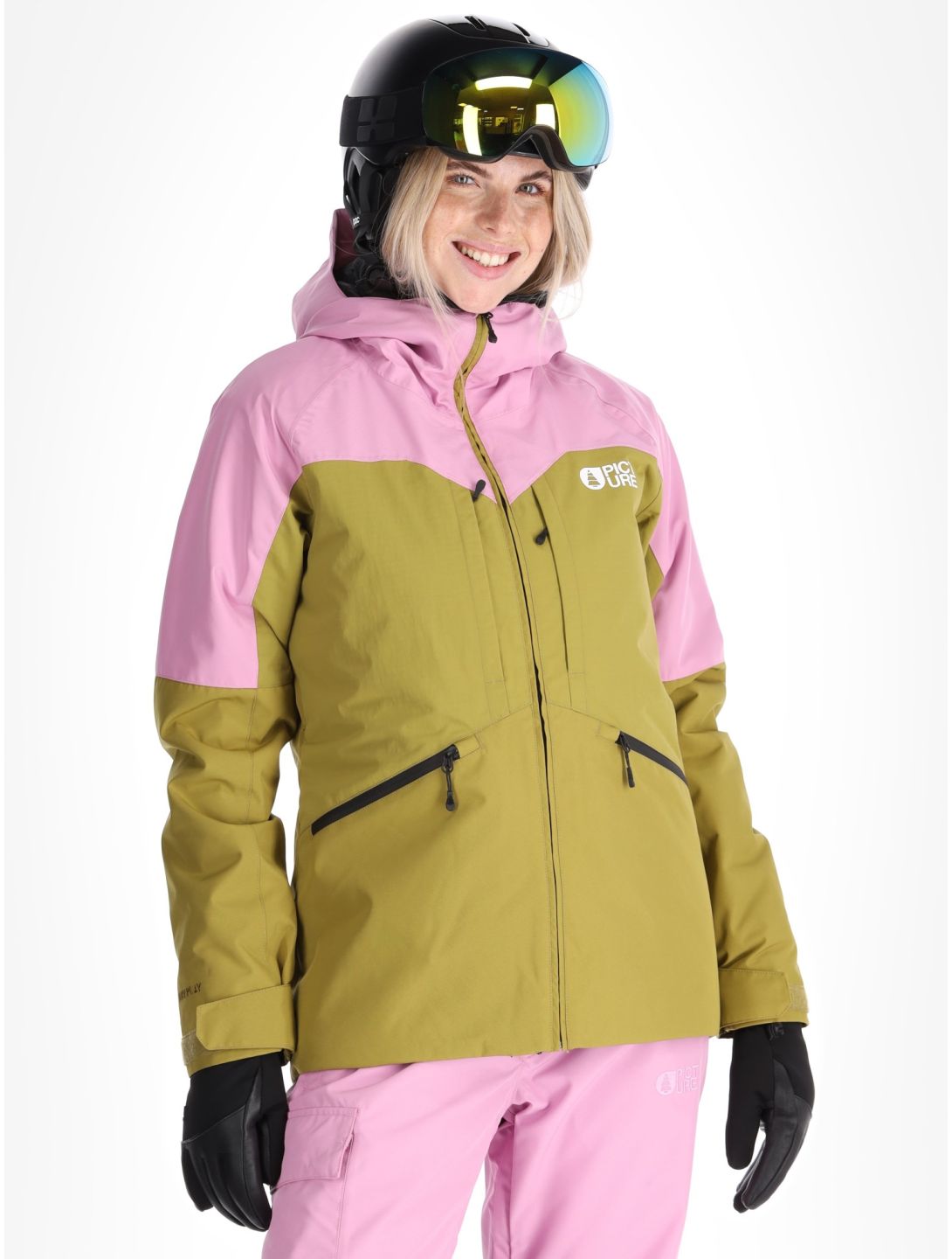 Picture, Sitkah ski jacket women Orchid Green Moss green, pink 