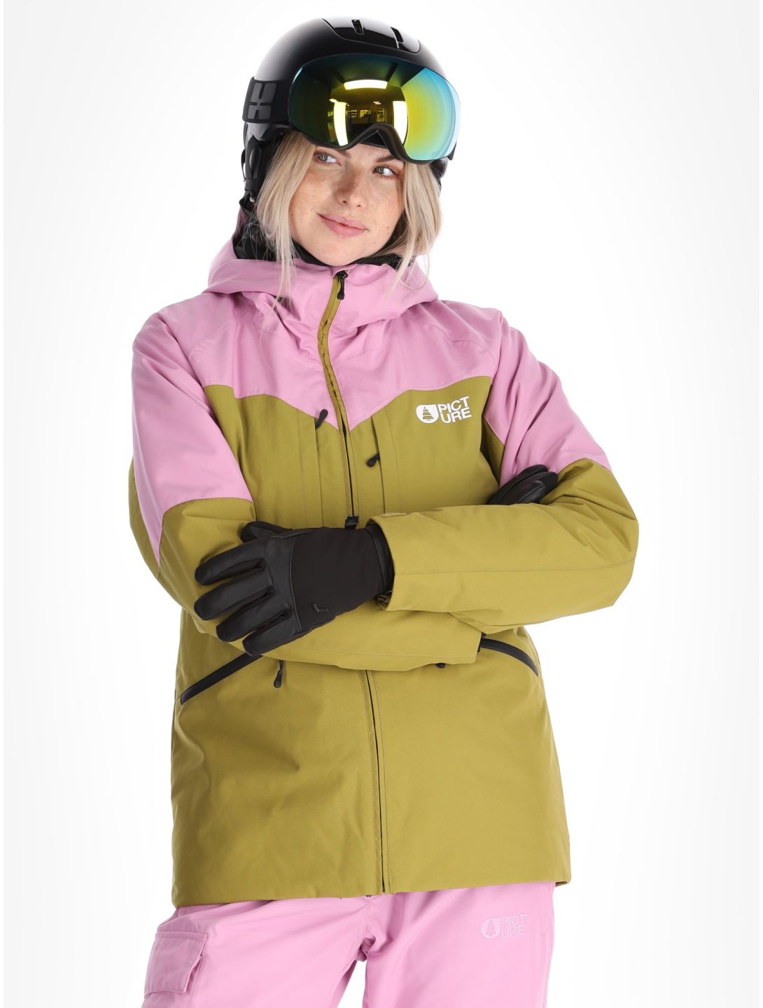 Picture, Sitkah ski jacket women Orchid Green Moss green, pink 