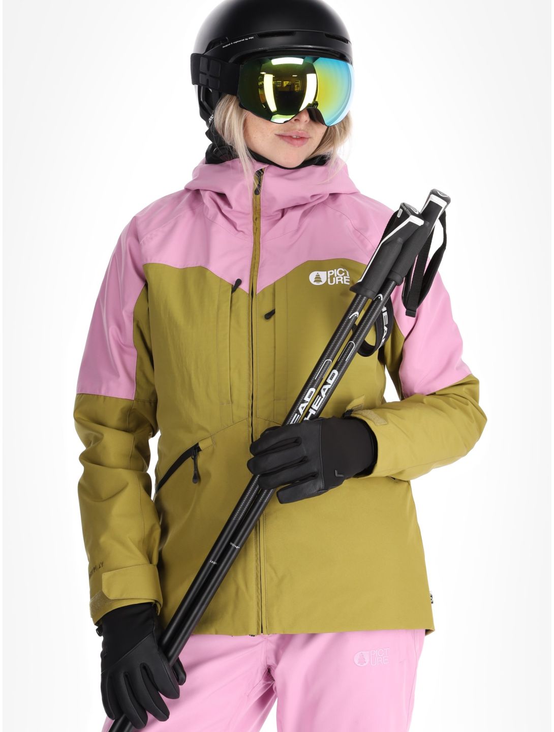 Picture, Sitkah ski jacket women Orchid Green Moss green, pink 