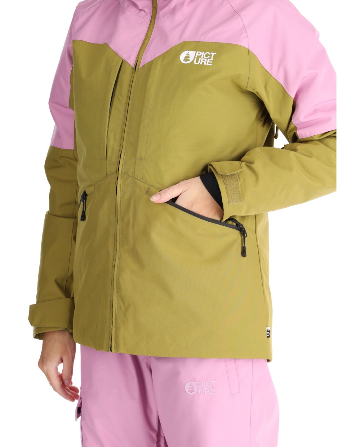 Picture, Sitkah ski jacket women Orchid Green Moss green, pink 