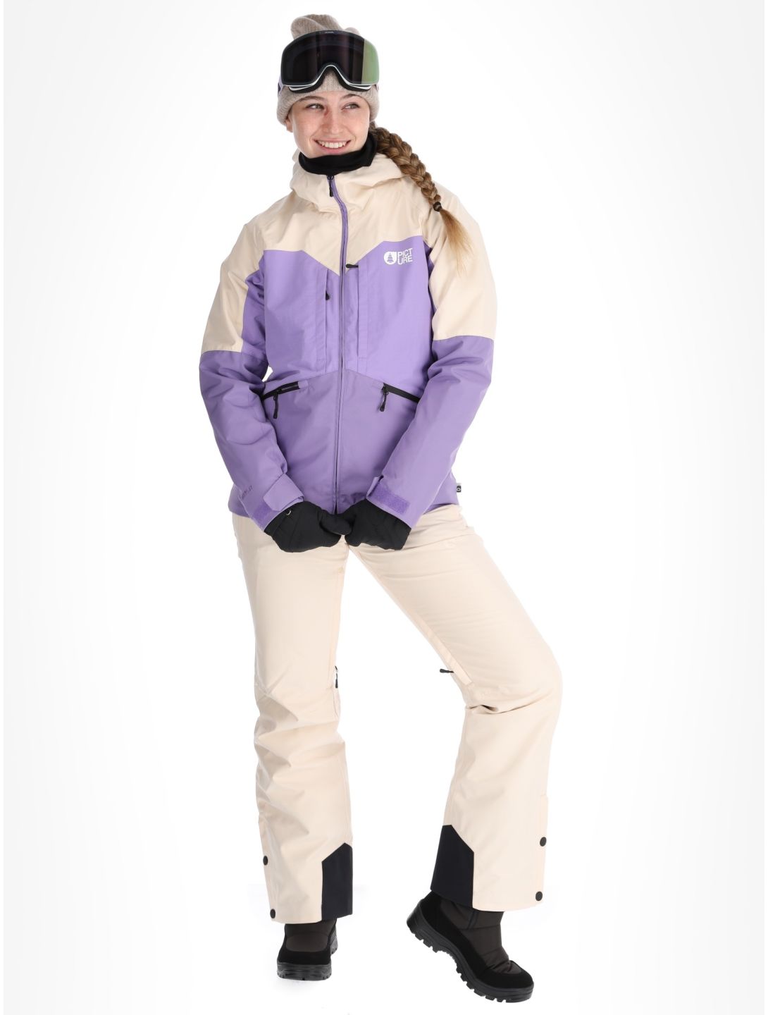 Picture, Sitkah ski jacket women Vanilla Paisley Purple beige, purple 