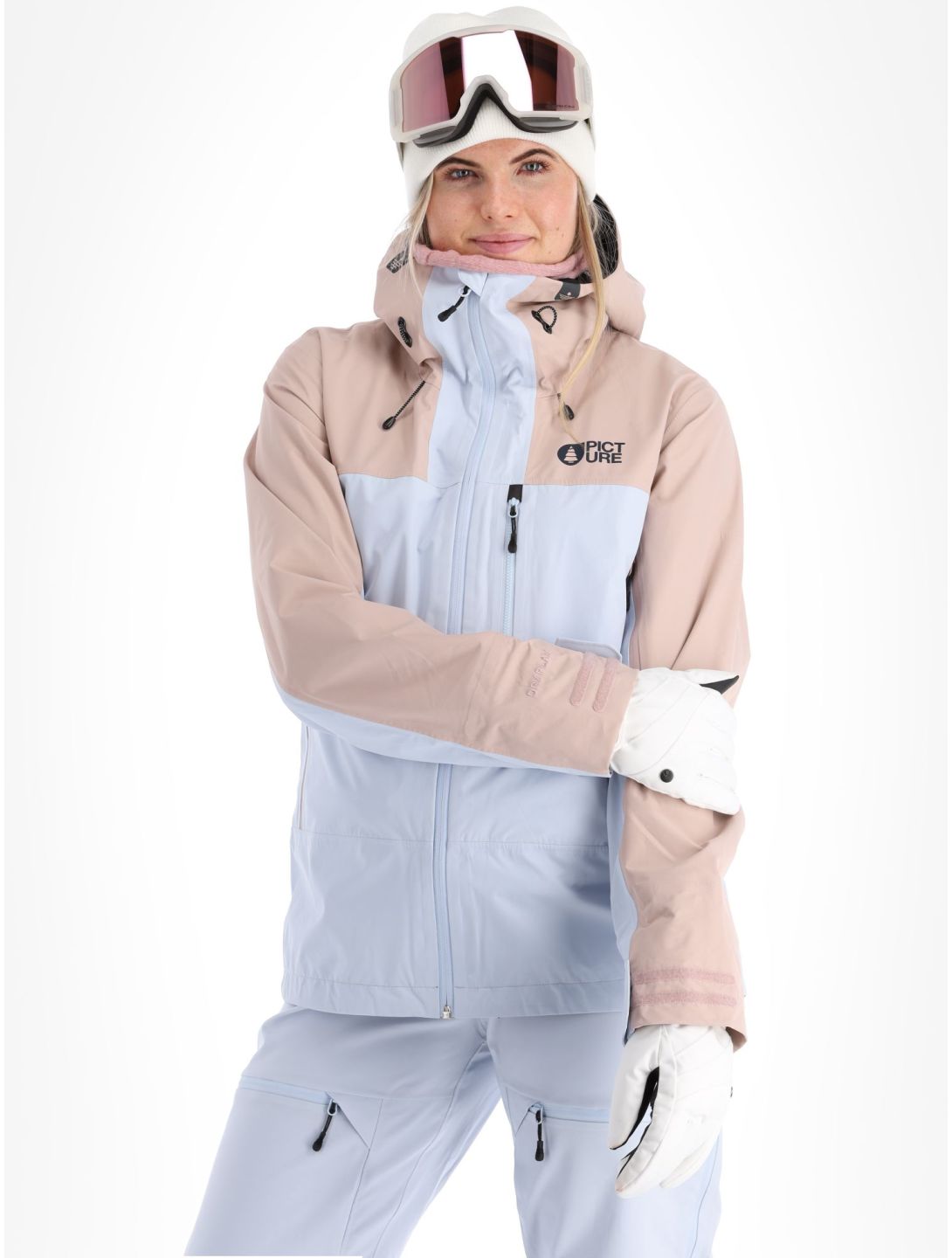 Picture, Sylva 3L hardshell ski jacket women Ice Melt blue, pink 