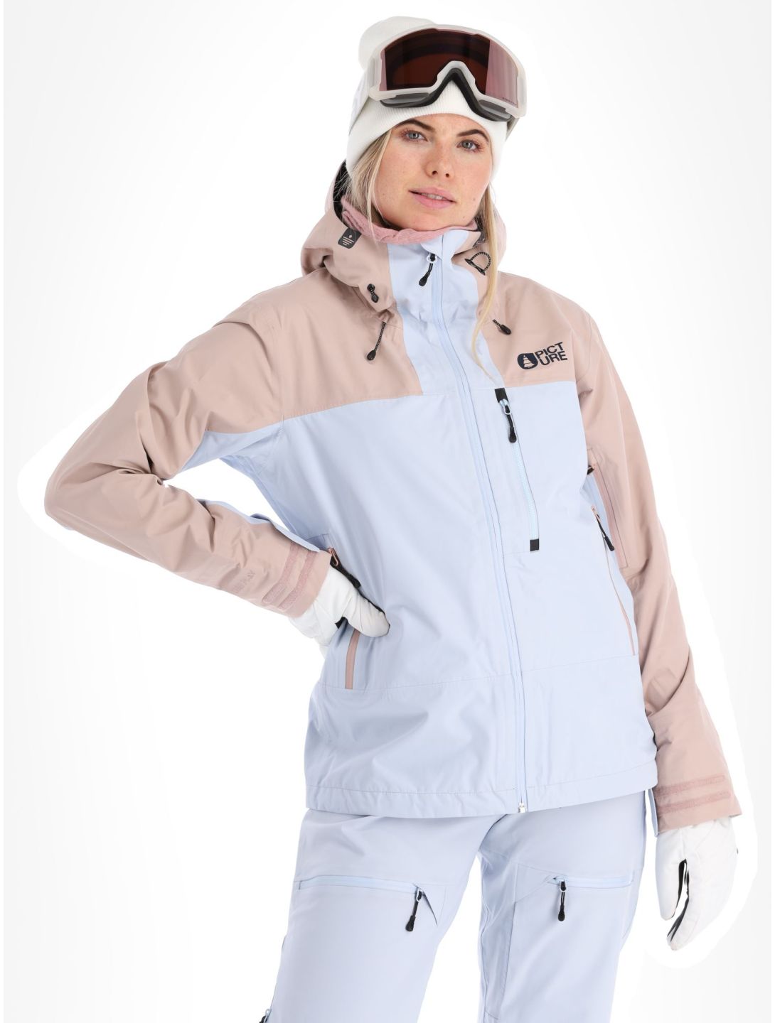 Picture, Sylva 3L hardshell ski jacket women Ice Melt blue, pink