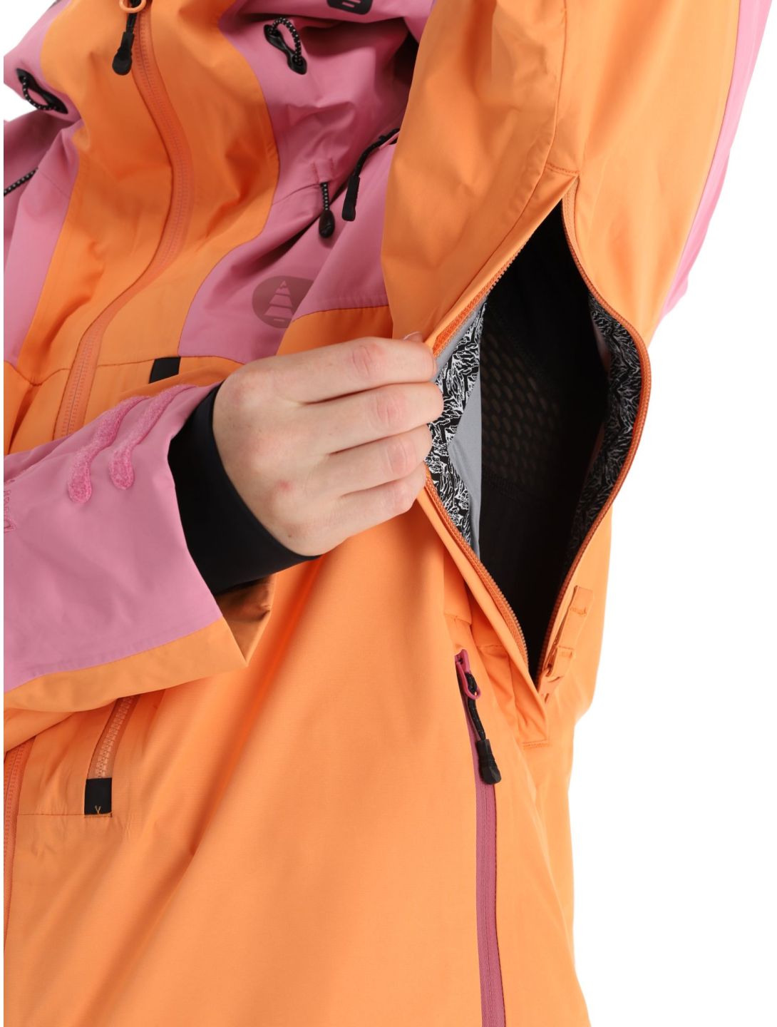 Picture, Sylva 3L hardshell ski jacket women Tangerine orange, pink 