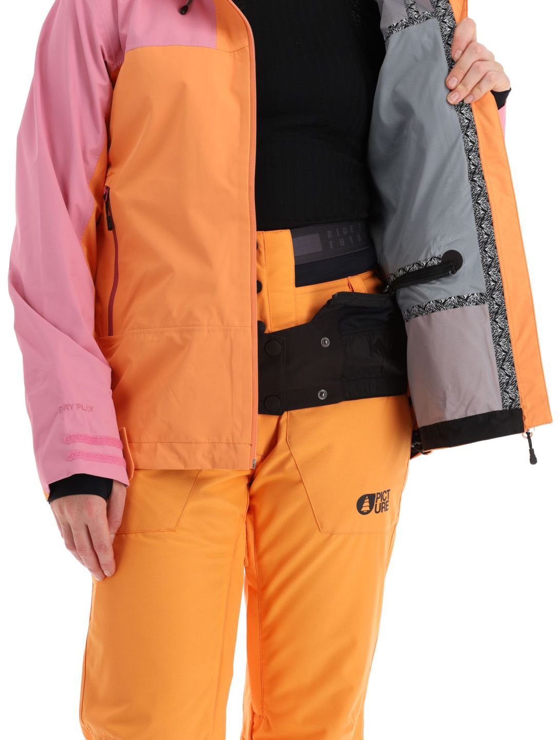 Picture, Sylva 3L hardshell ski jacket women Tangerine orange, pink 