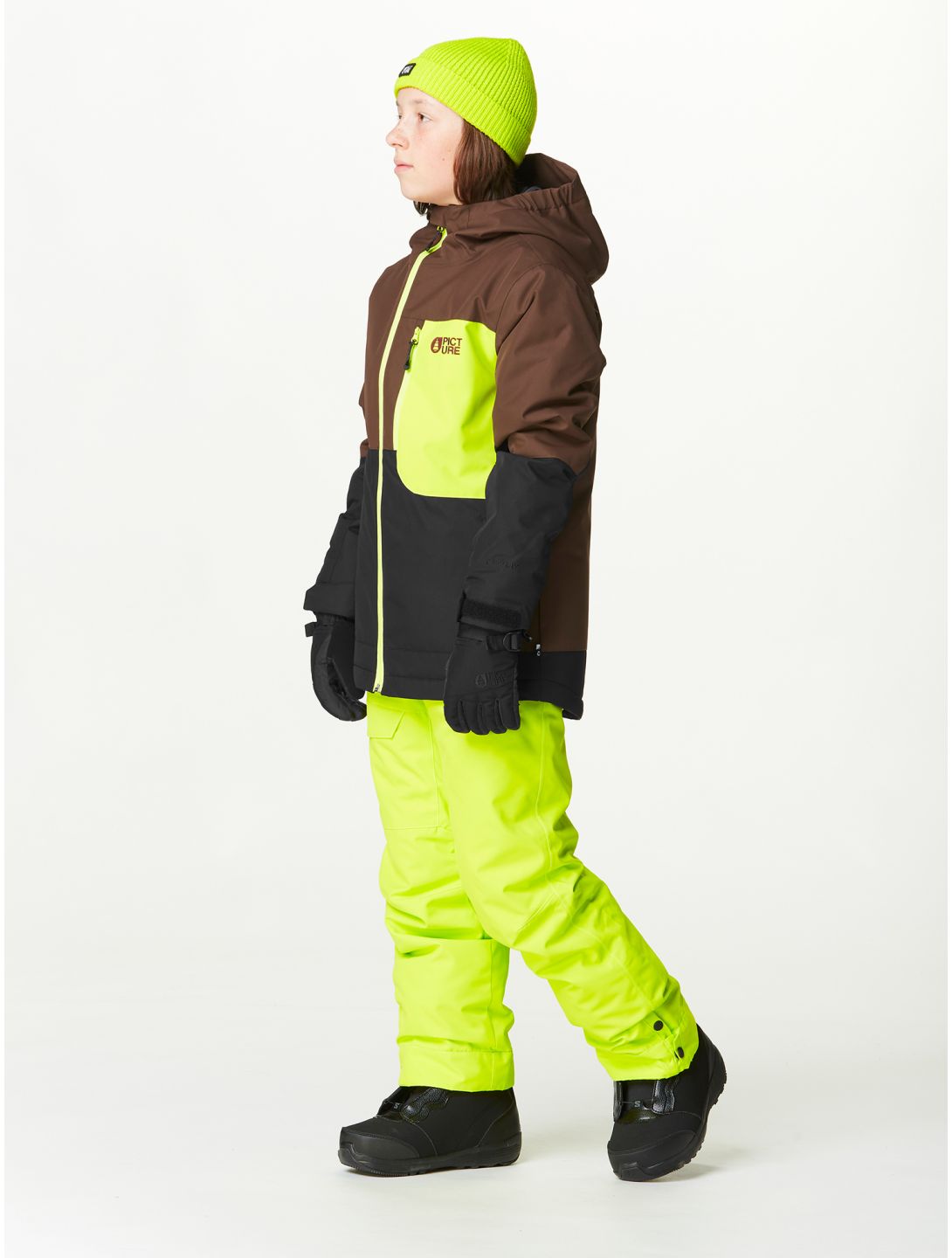 Picture, Time ski pants kids Acid Lime green 