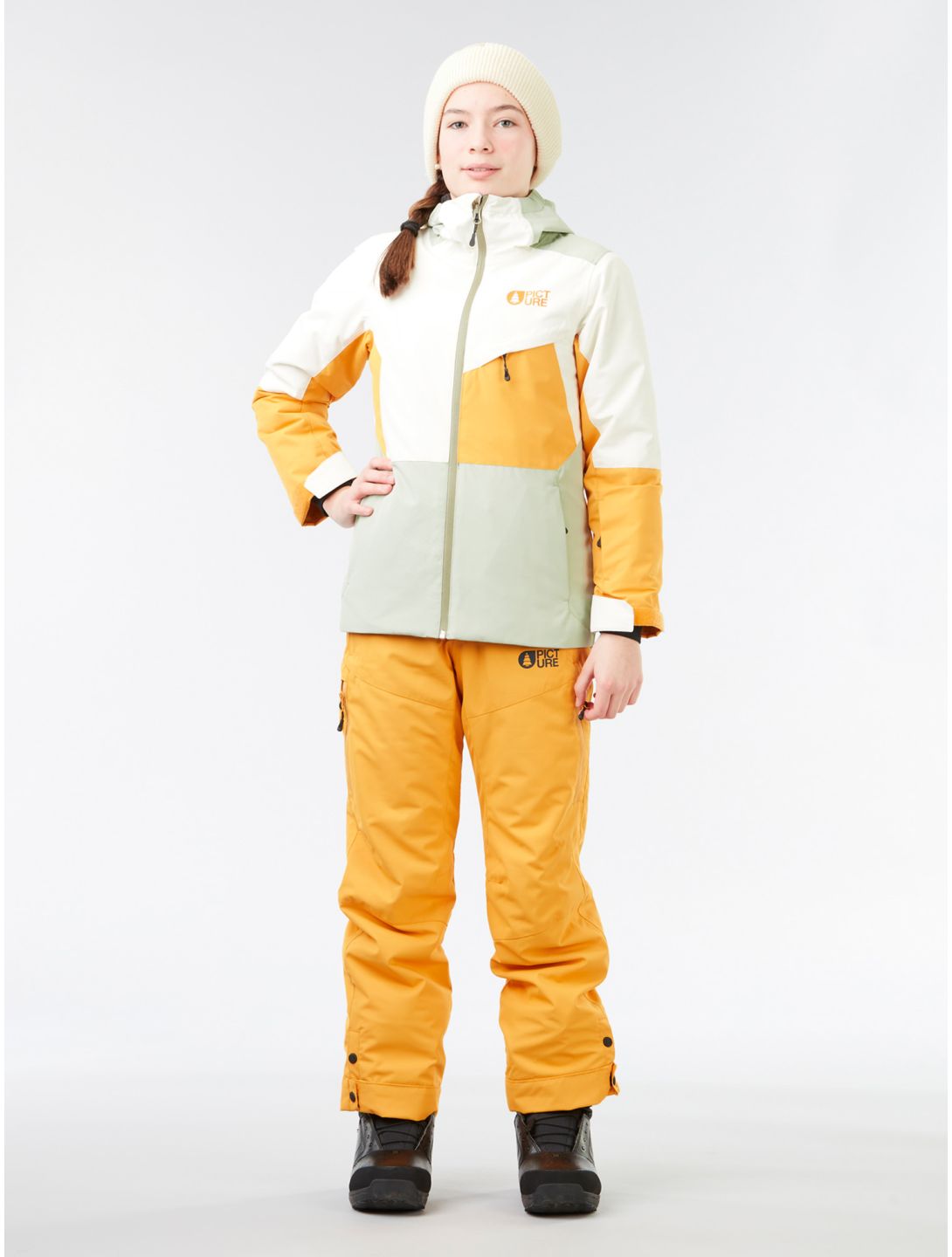 Picture, Time ski pants kids Autumn Blaze yellow 