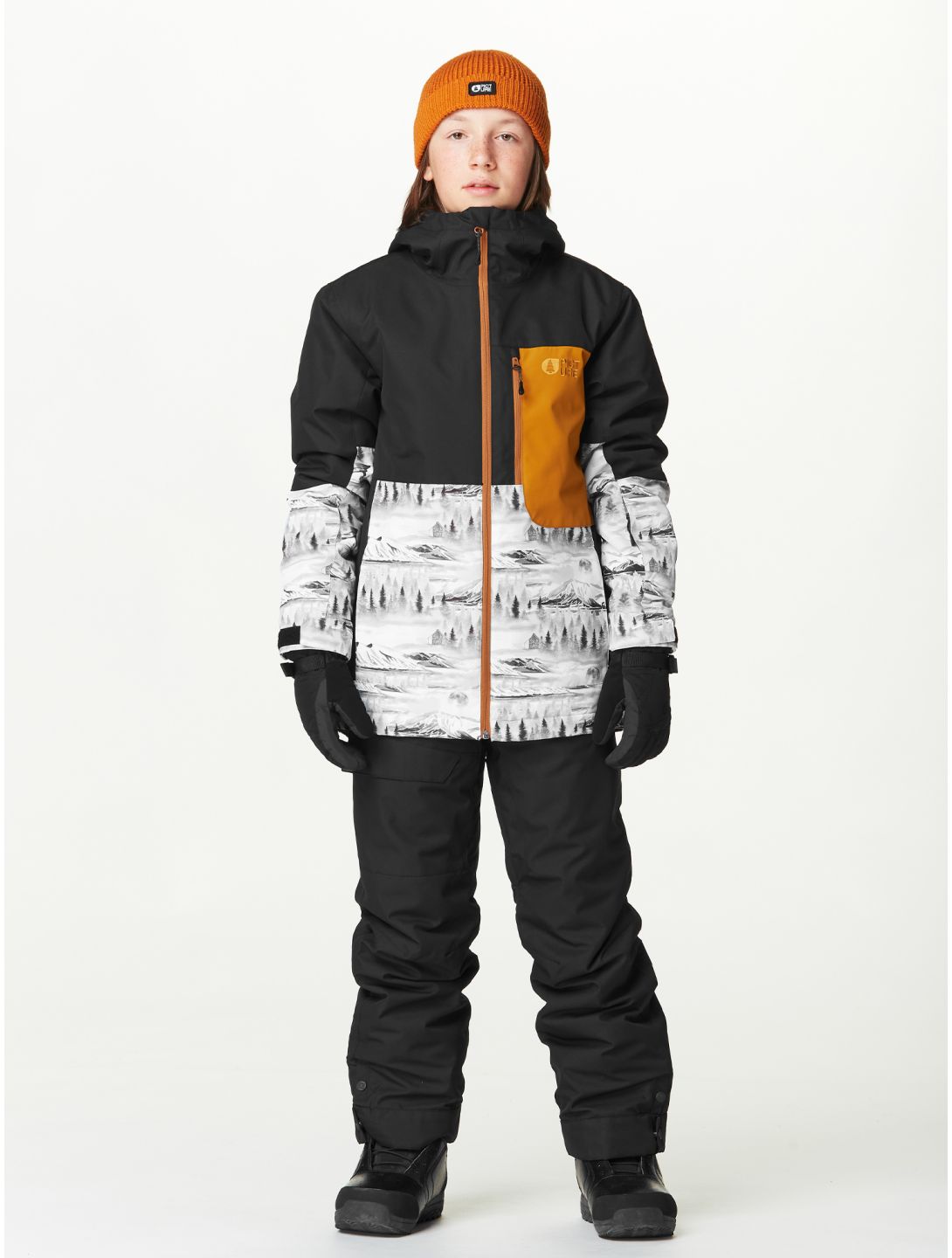 Picture, Time ski pants kids Black black 