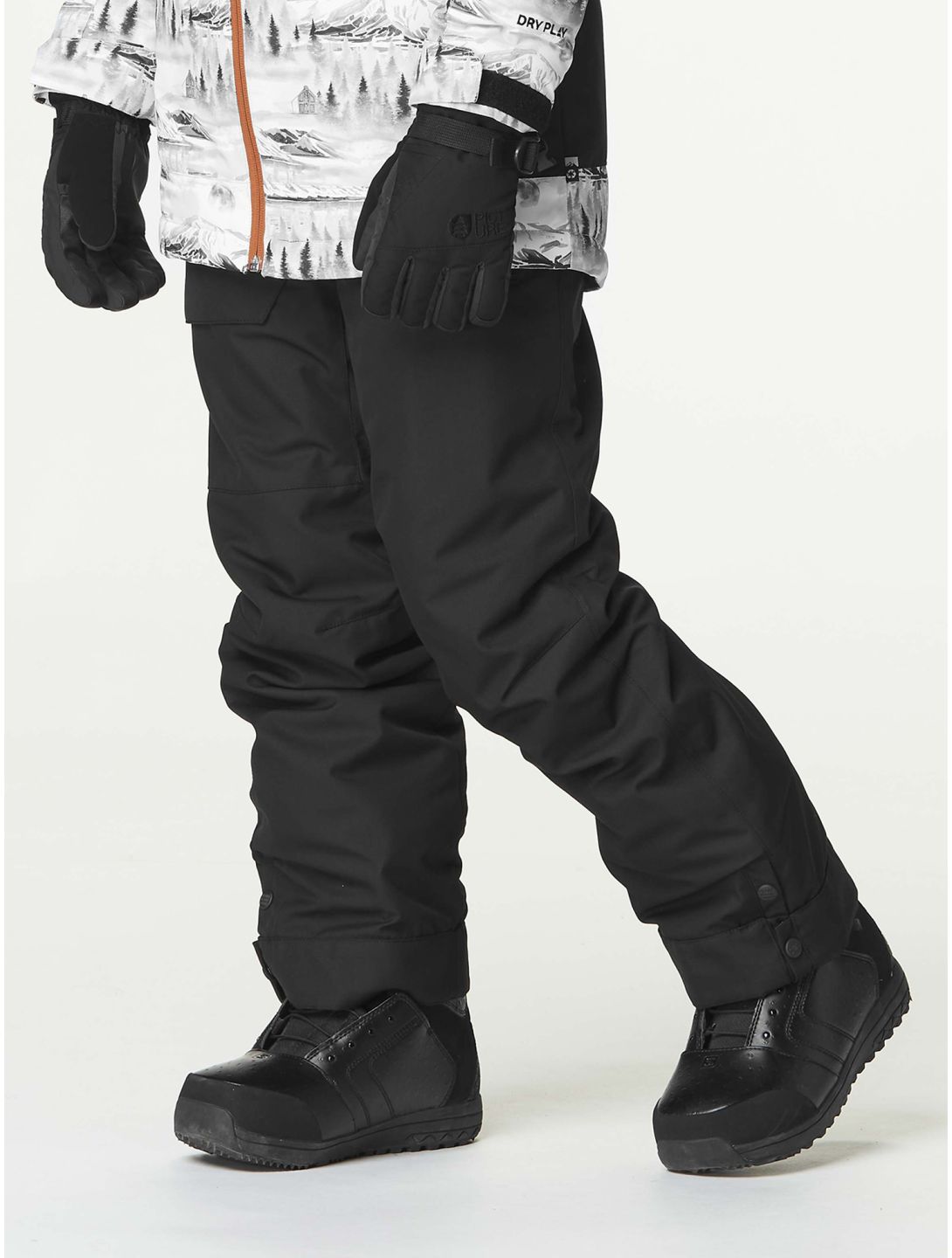 Picture, Time ski pants kids Black black 