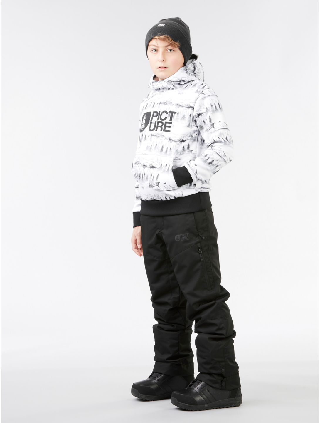 Picture, Time ski pants kids Black black 