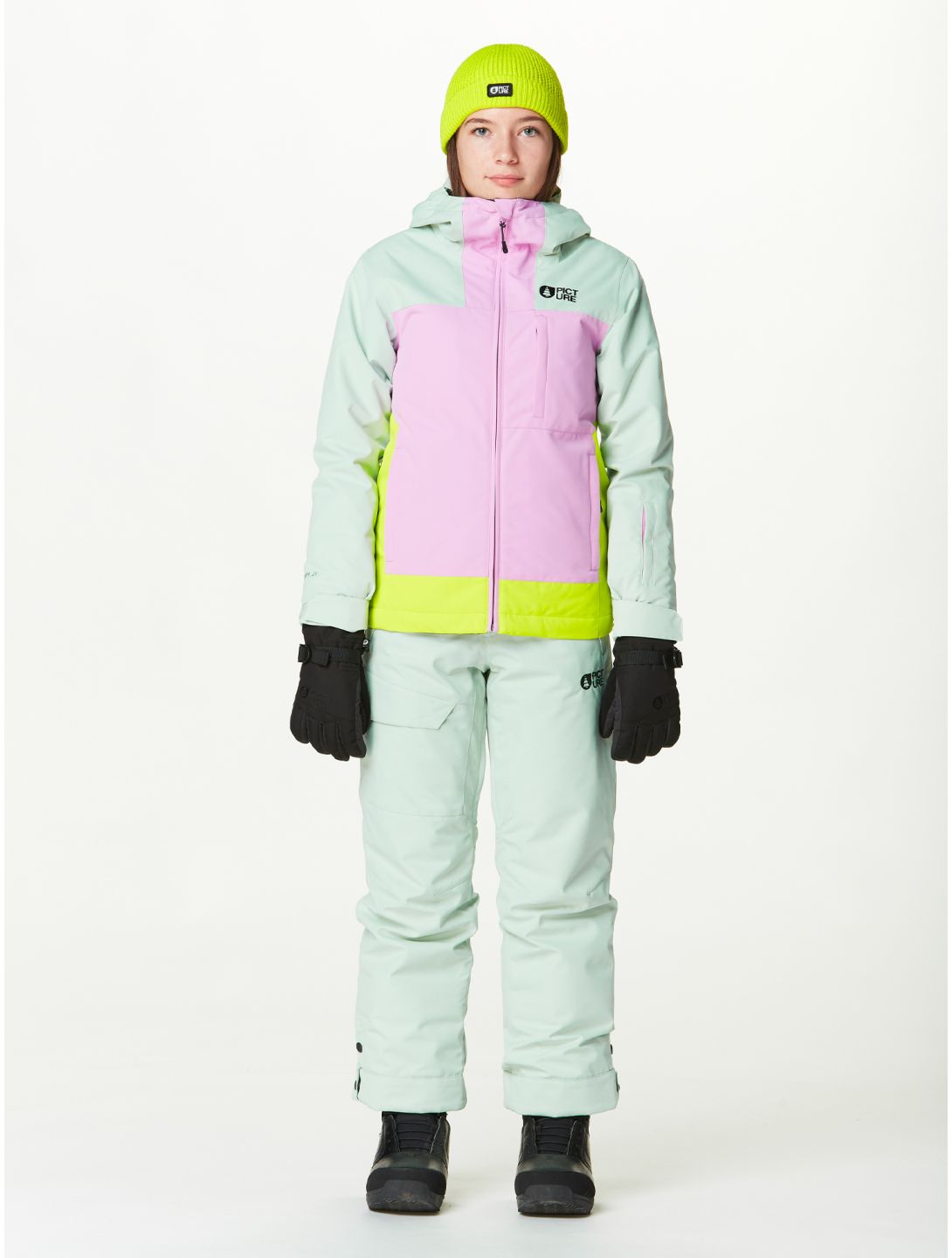 Picture, Time ski pants kids Silt Green green 