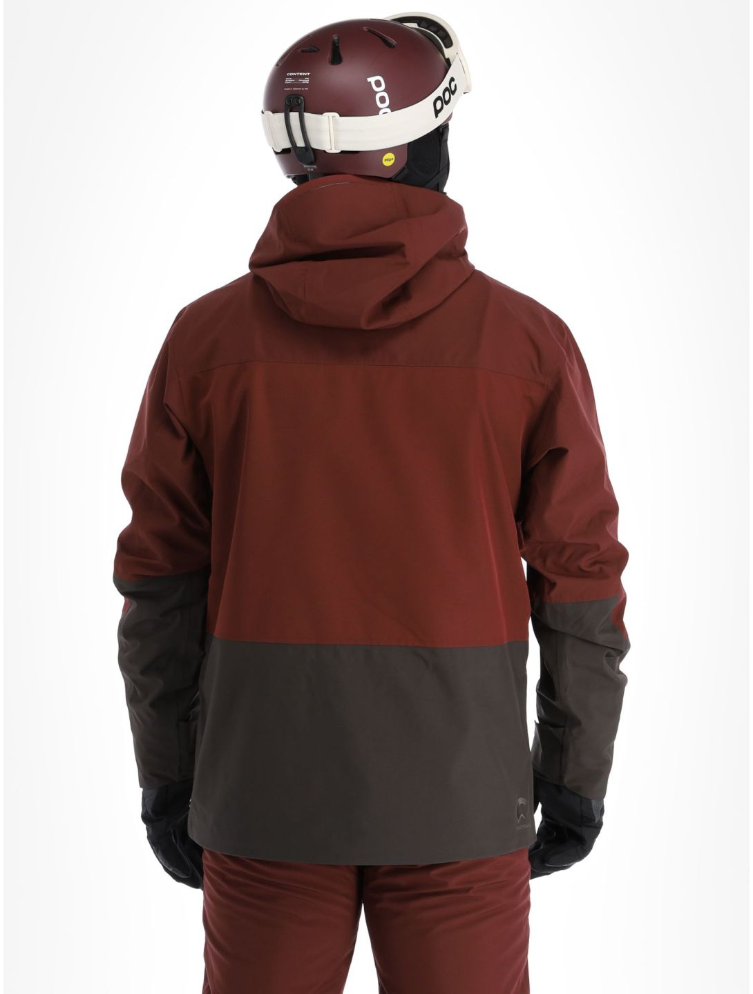 Picture, Track ski jacket men Andorra-Raven Grey burgundy 