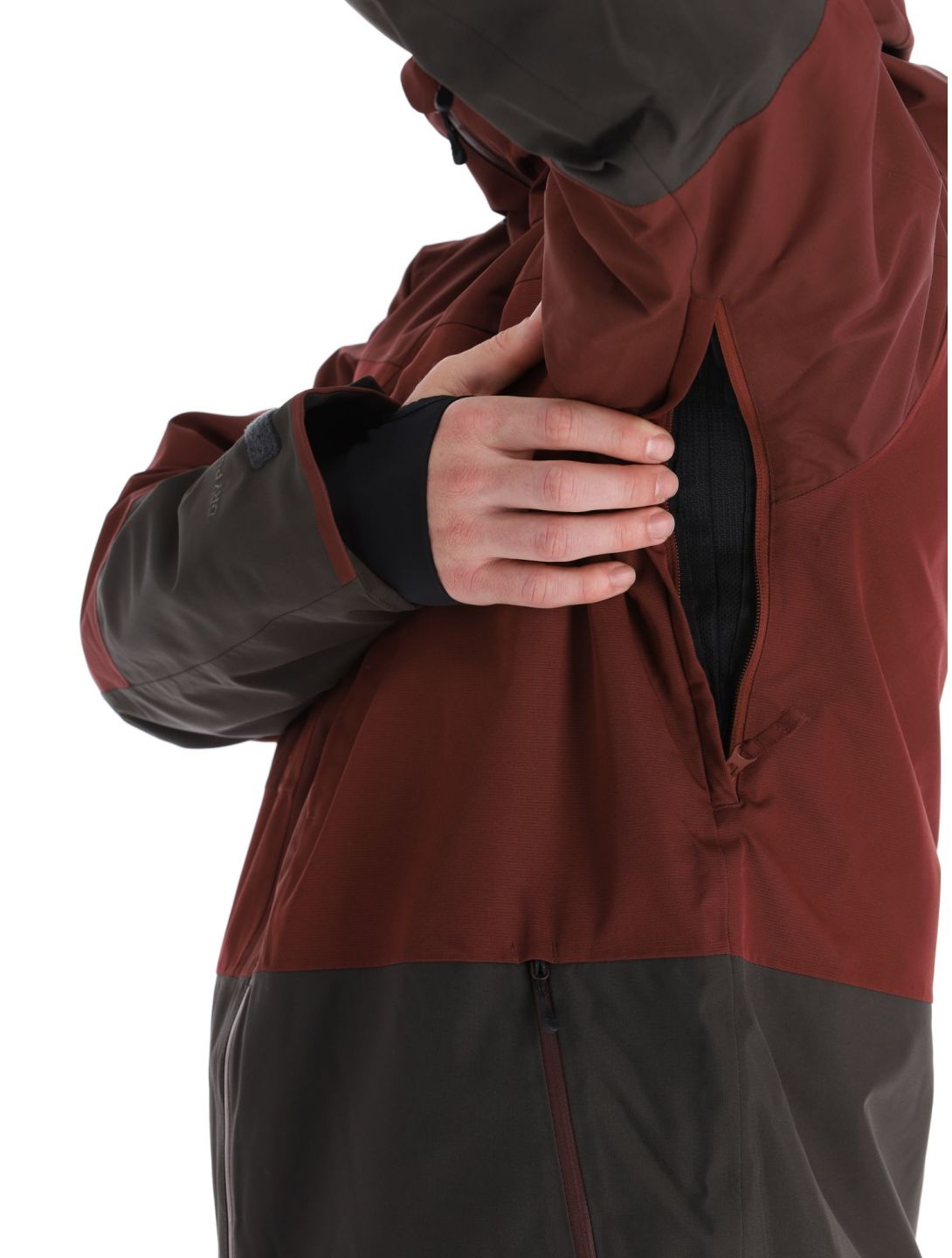 Picture, Track ski jacket men Andorra-Raven Grey burgundy 