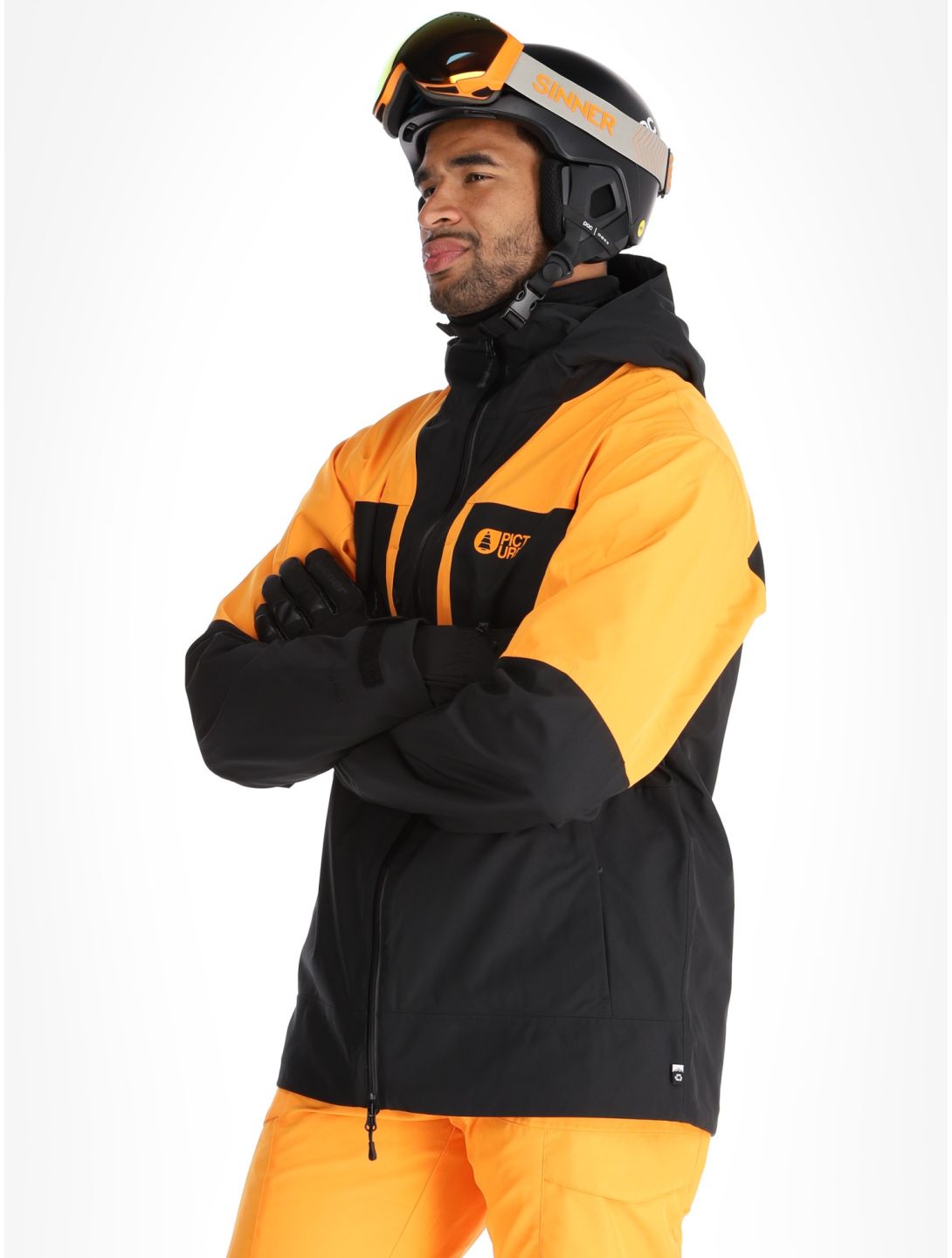 Picture, Track ski jacket men Carrot Black black, orange 