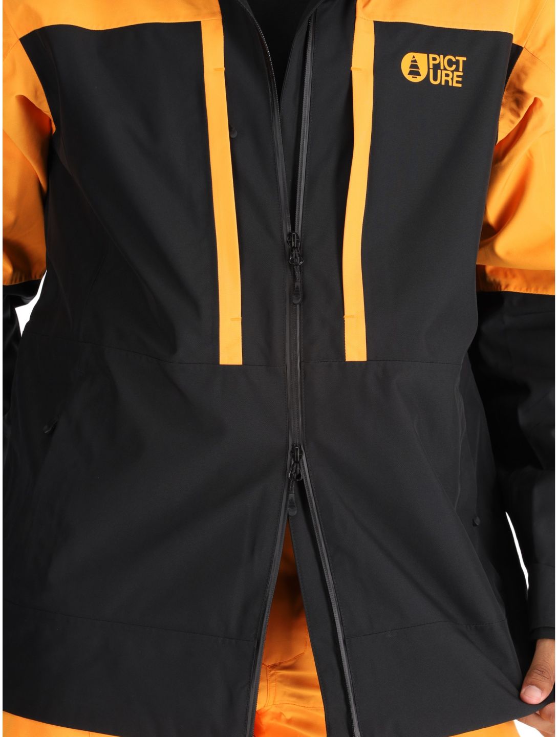 Picture, Track ski jacket men Carrot Black black, orange 